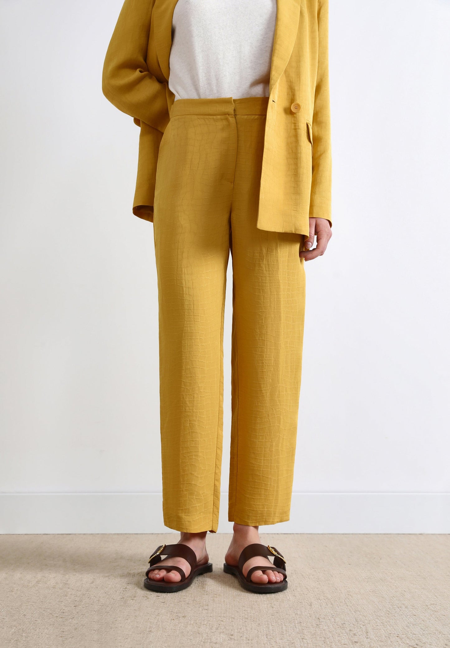 CALÇAS DIREITAS JACQUARD