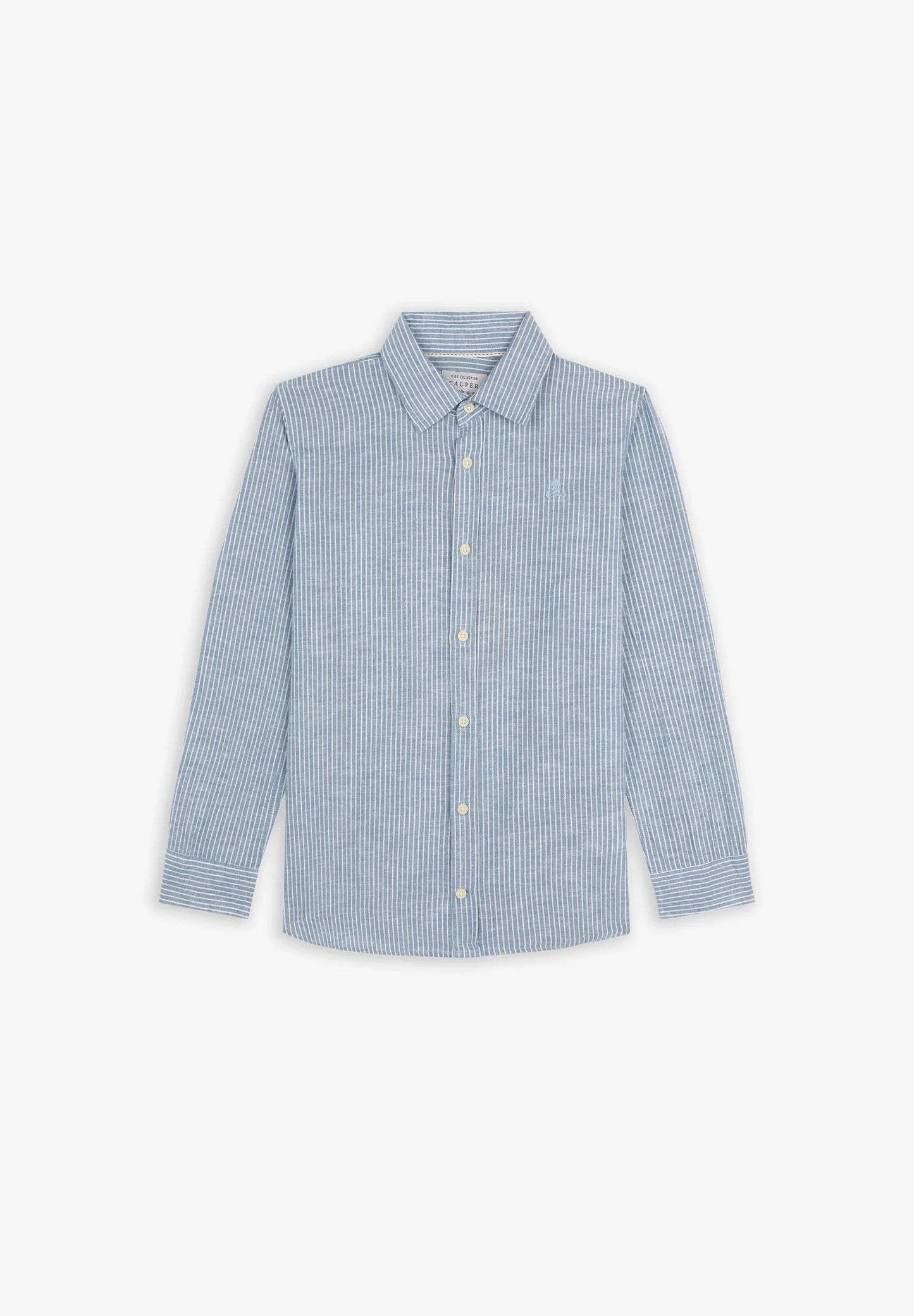 CAMISA ÀS RISCAS DENIM