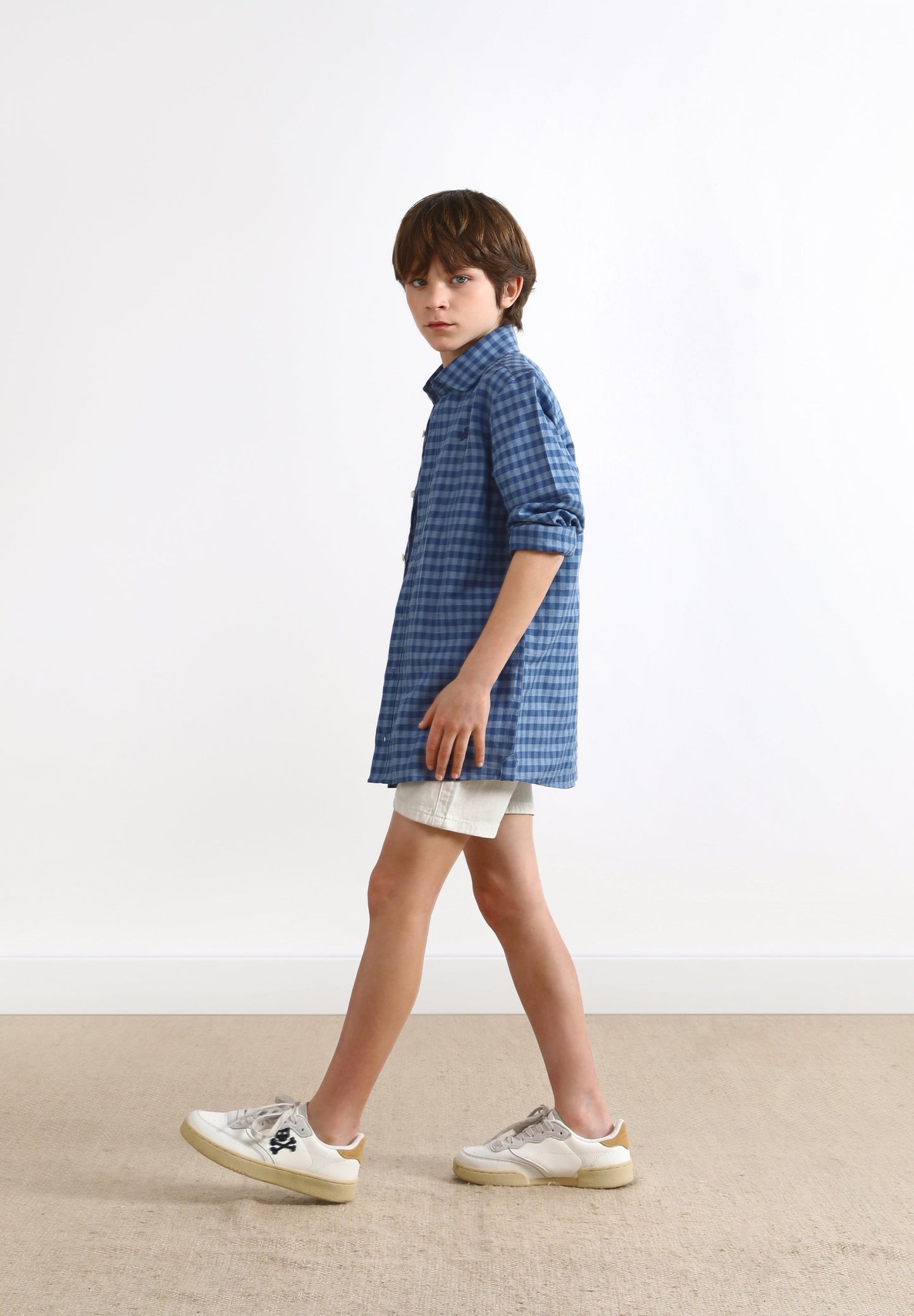 CAMISA DE LINHO AOS QUADRADOS