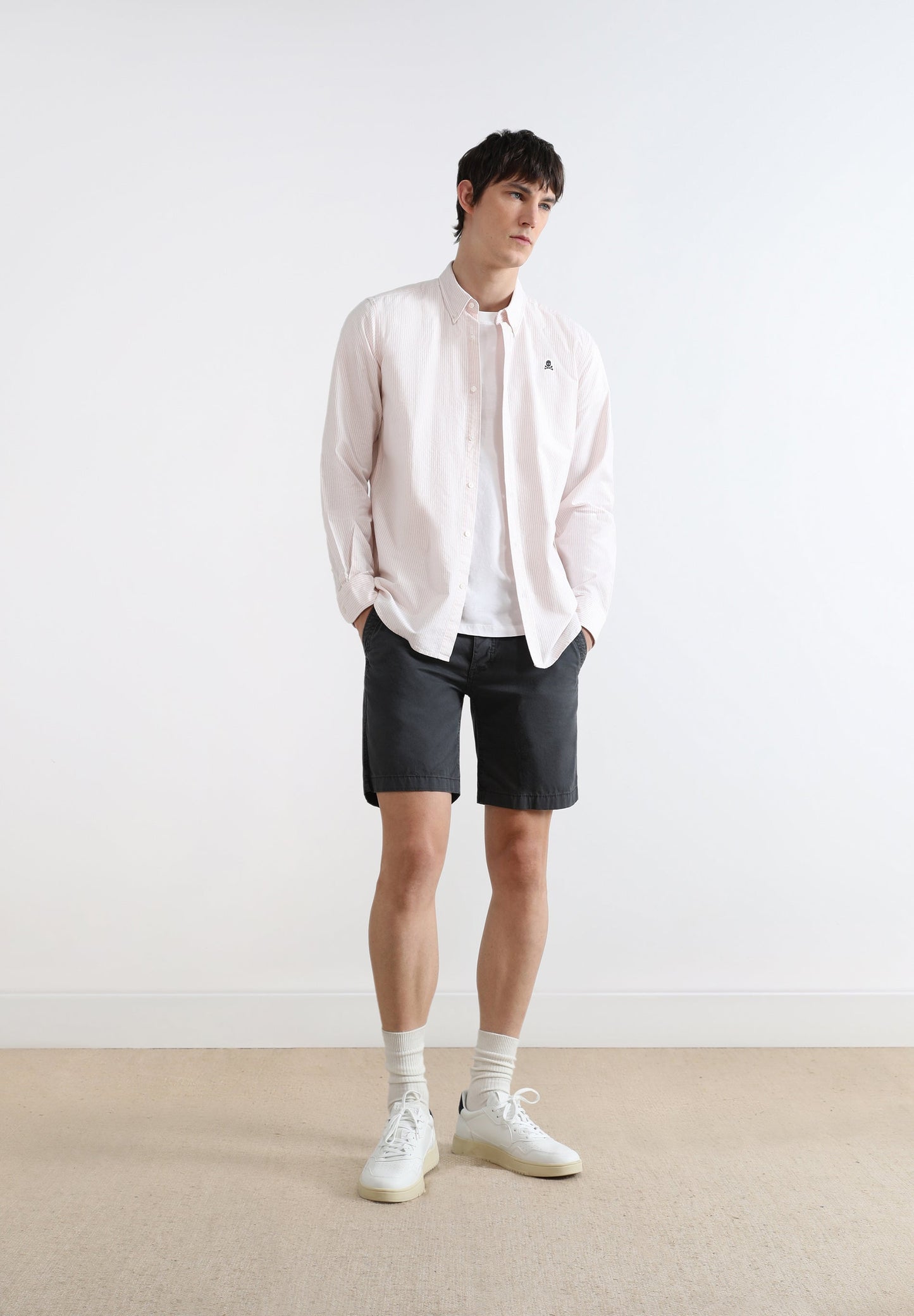 CAMISA OXFORD ÀS RISCAS