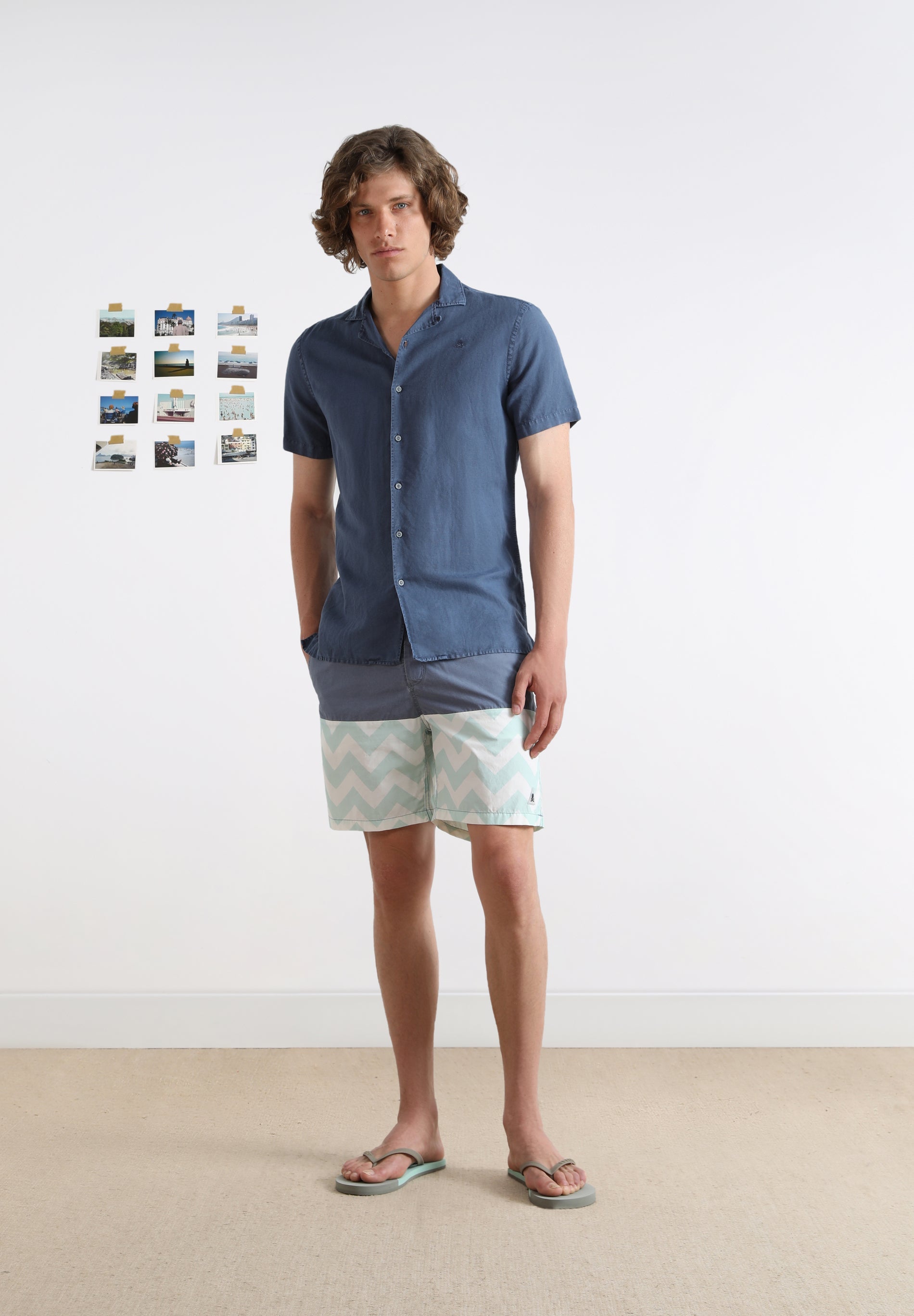 CALÇÕES DE BANHO COM PADRÃO ZIGUEZAGUE