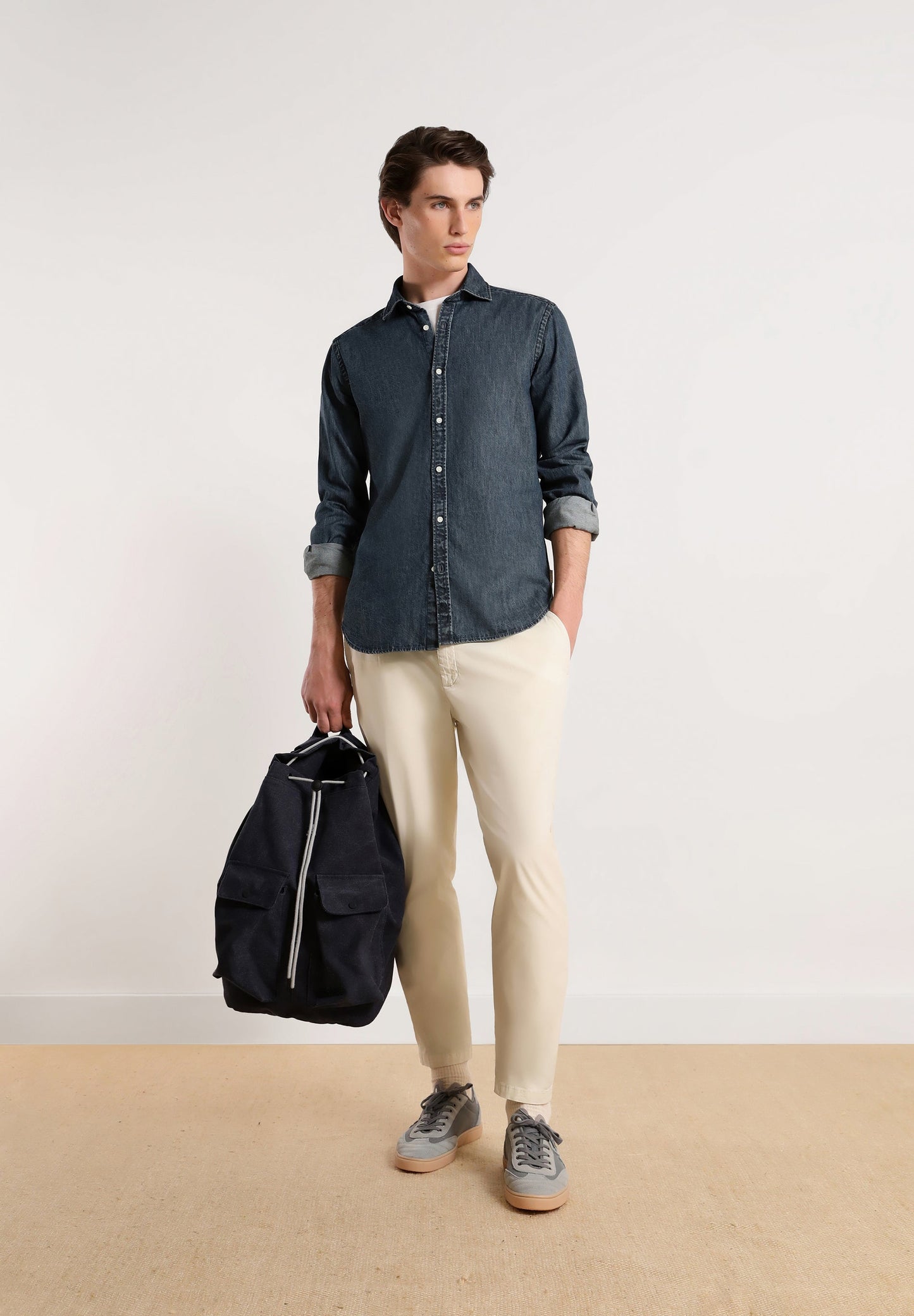 CAMISA COMPRIDA EM DENIM