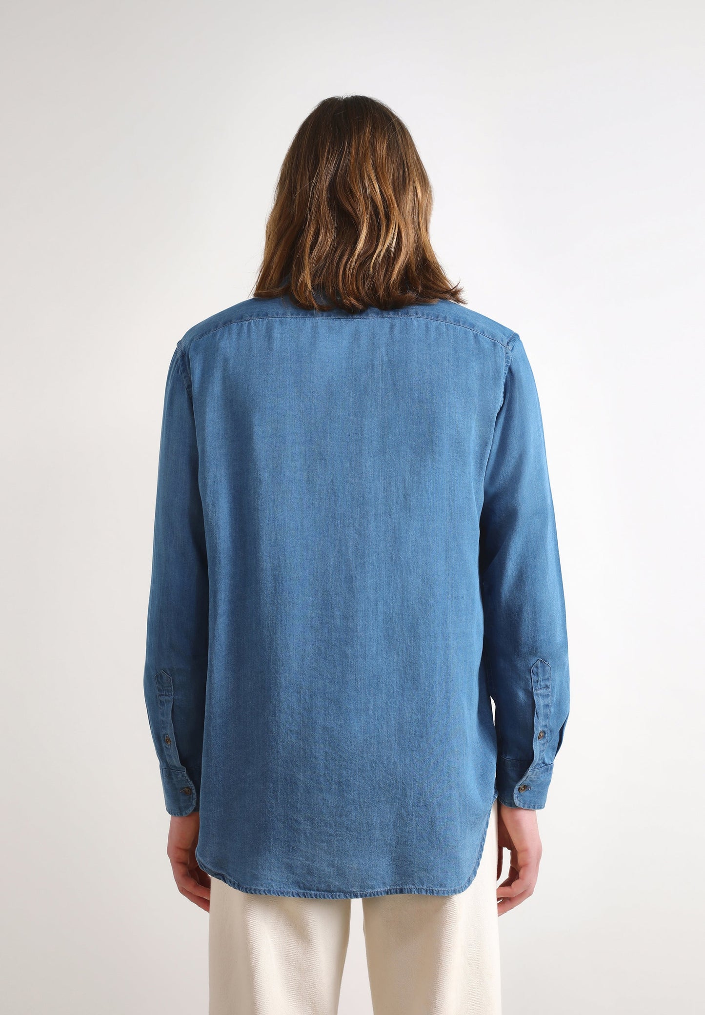 CAMISA DENIM LOGO PLACKET