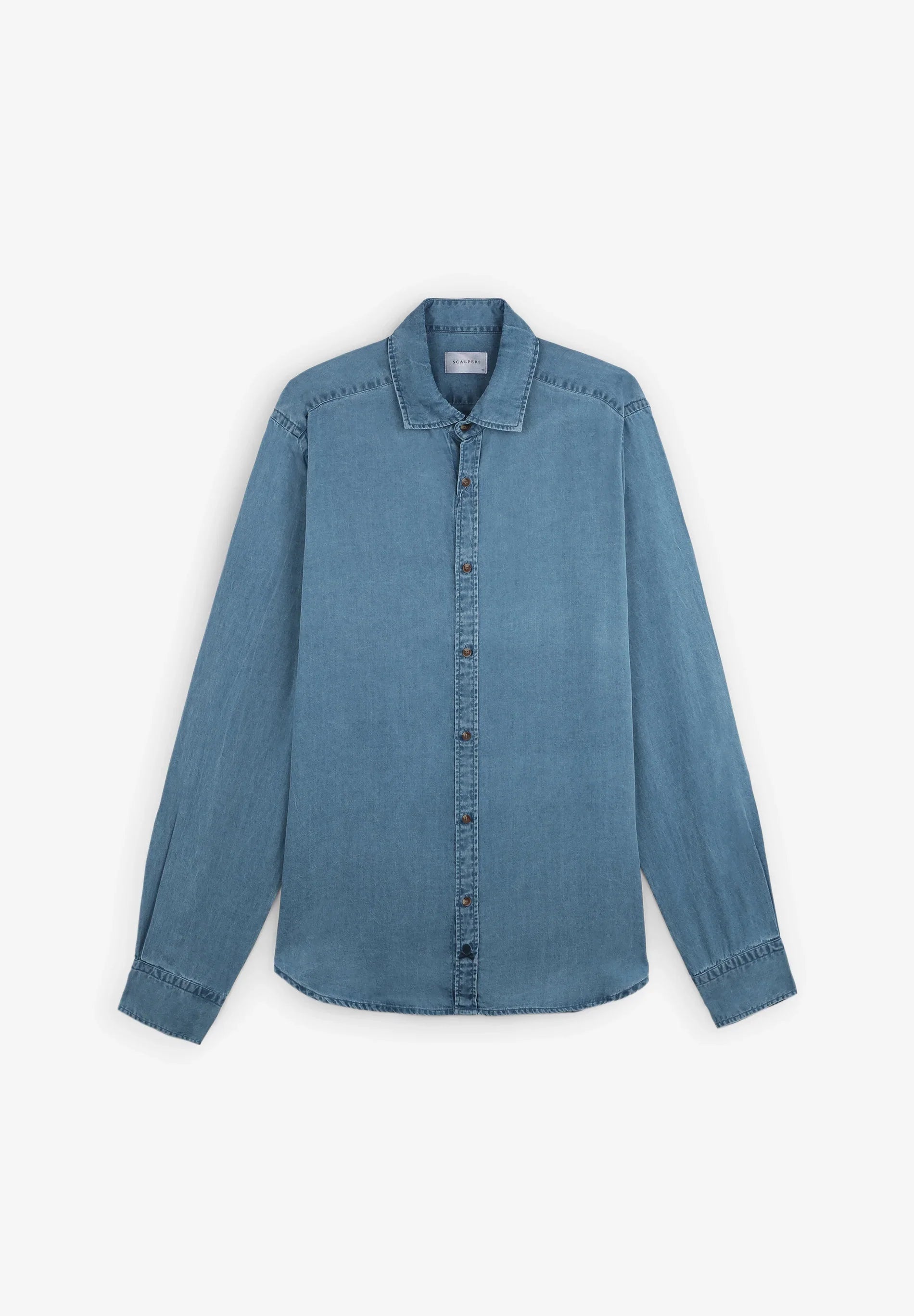 CAMISA DENIM LOGO PLACKET