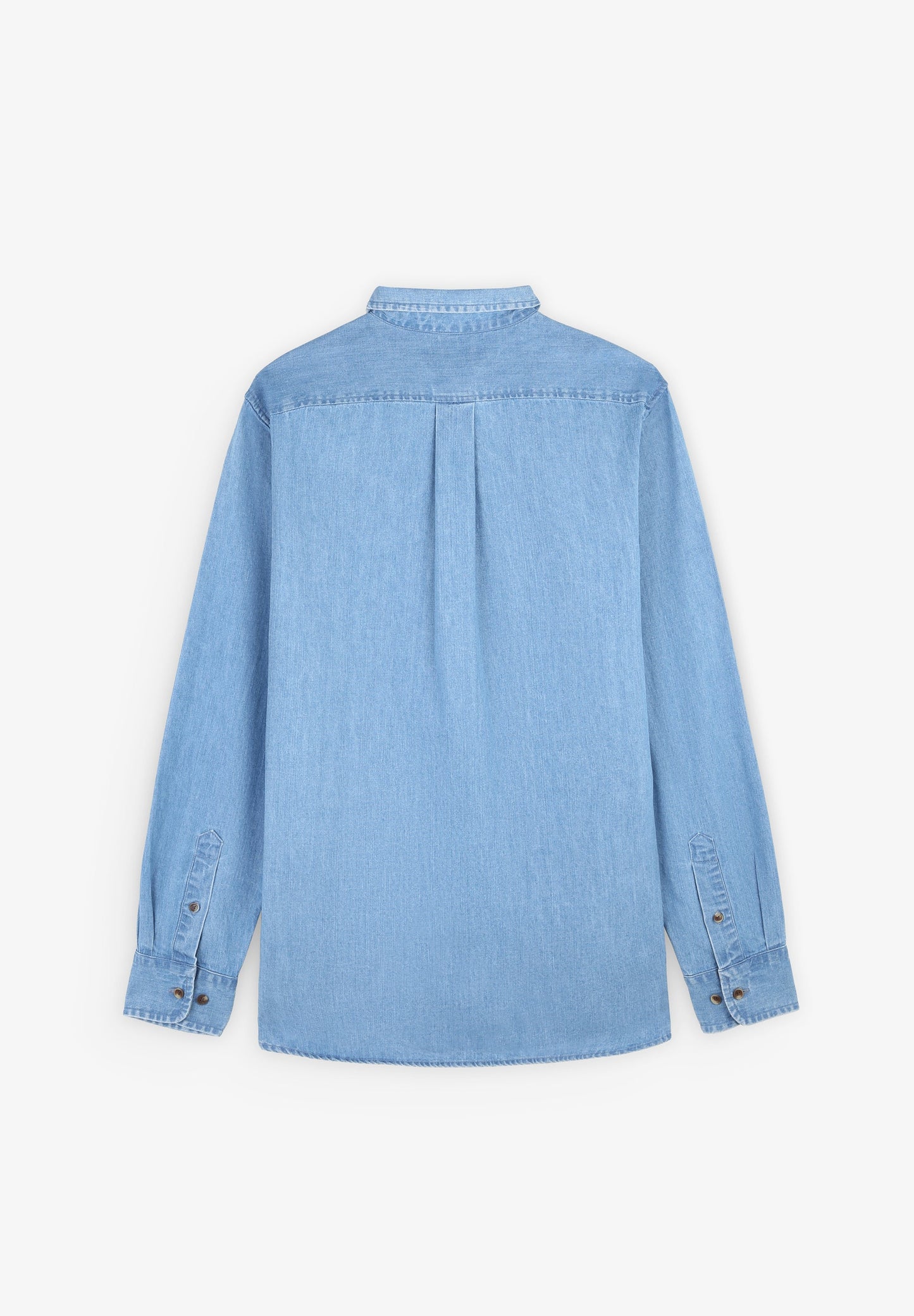 CAMISA DENIM GOLA ARREDONDADA