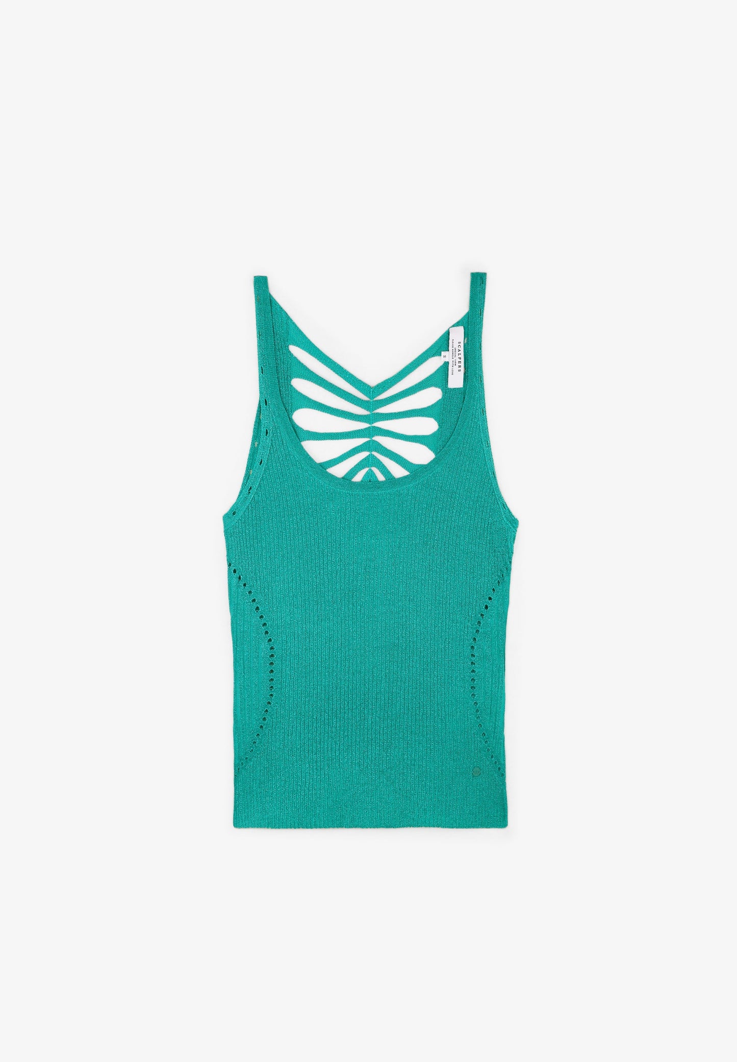 TOP DE MALHA DE COSTAS COM ABERTURAS