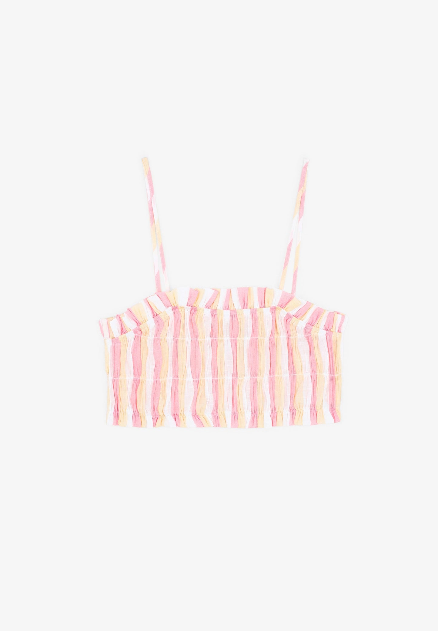 CONJUNTO DE CAMISA COM TOP ÀS RISCAS