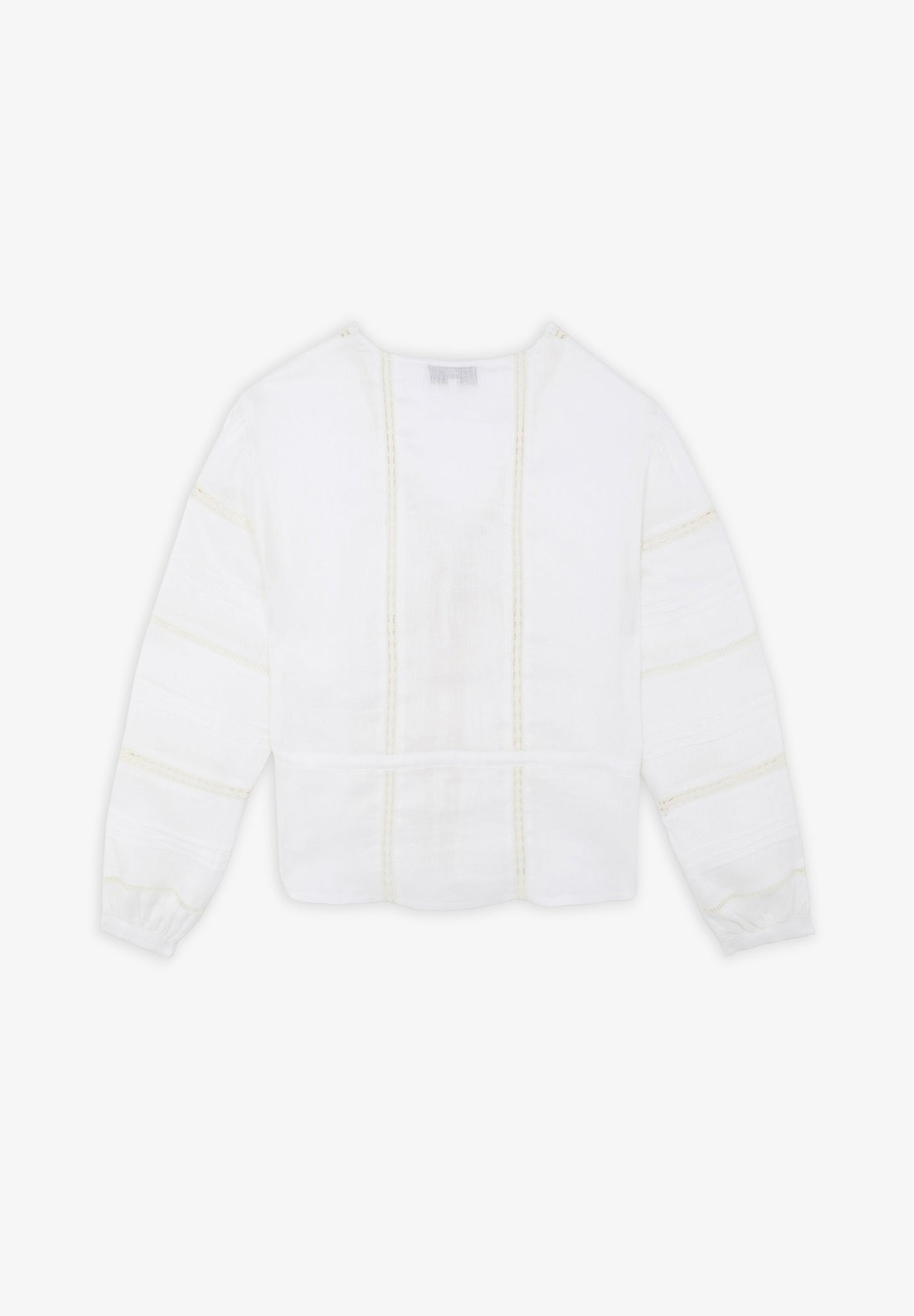 BLUSA COM RENDILHADO E LAÇO