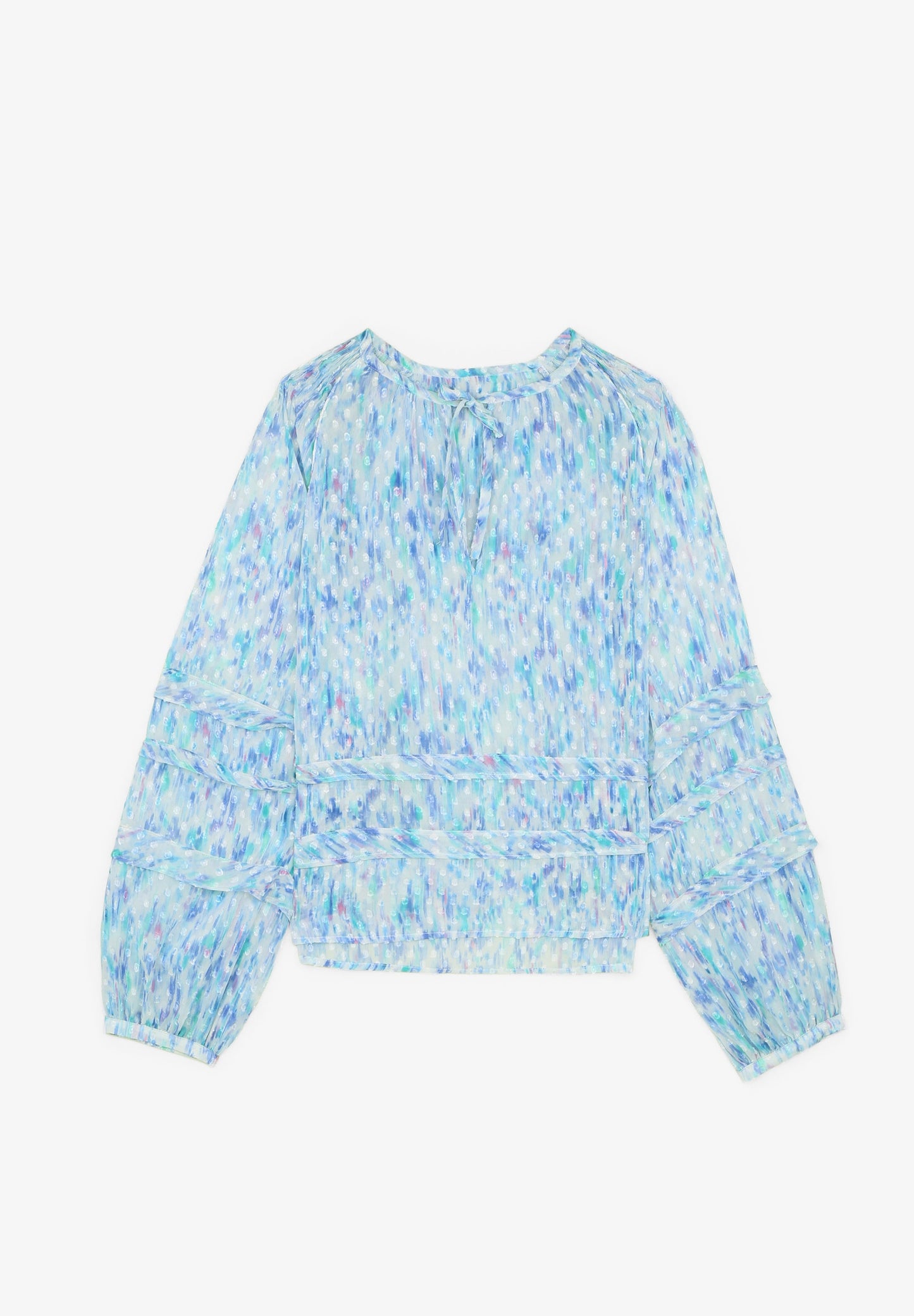 BLUSA COM PADRÃO DE PORMENORES