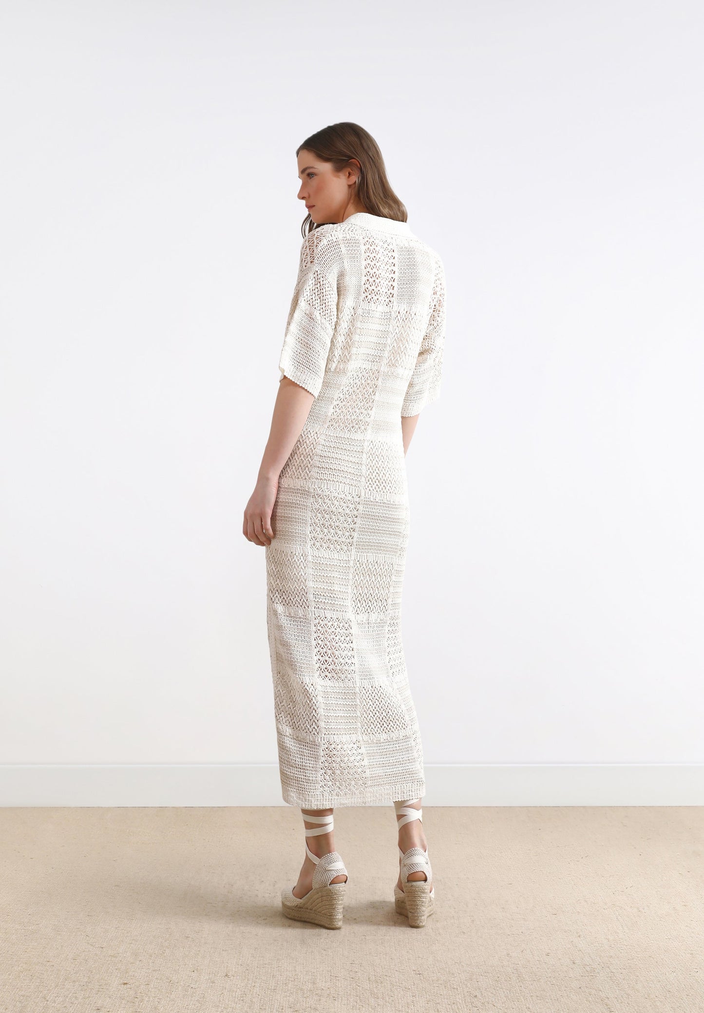 VESTIDO CROCHÉ MANGA CURTA