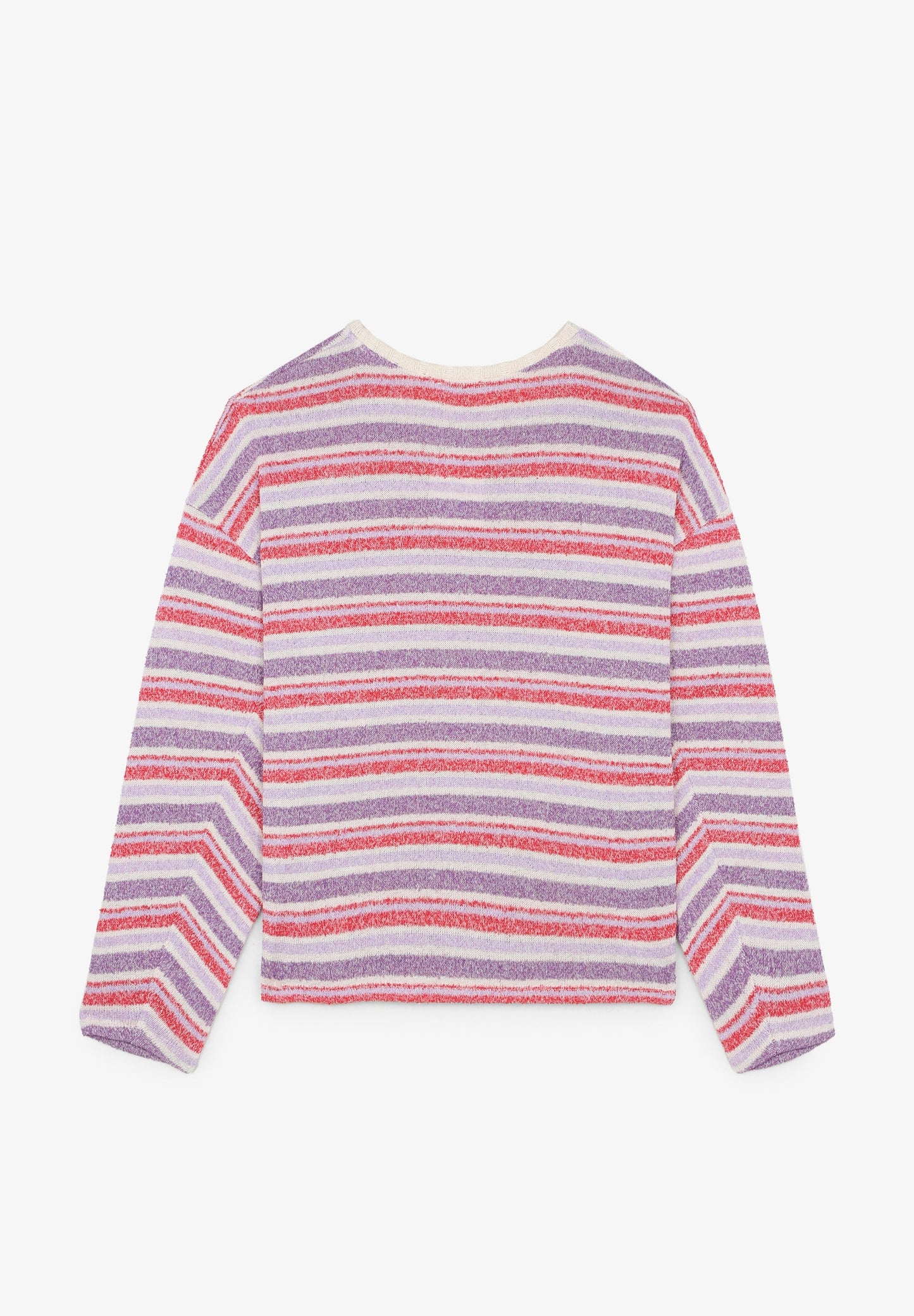 SWEATER ÀS RISCAS EM MALHA