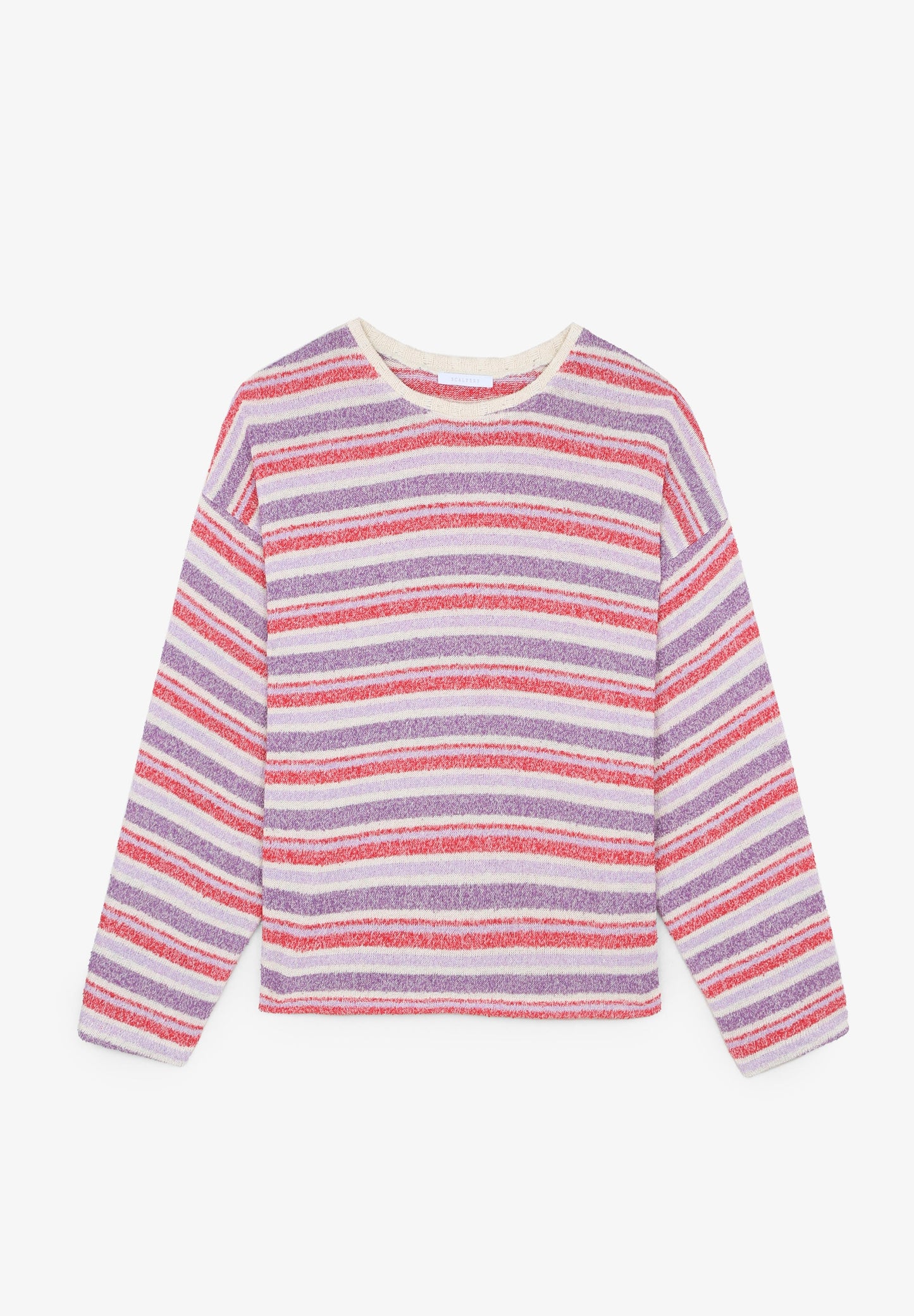SWEATER ÀS RISCAS EM MALHA