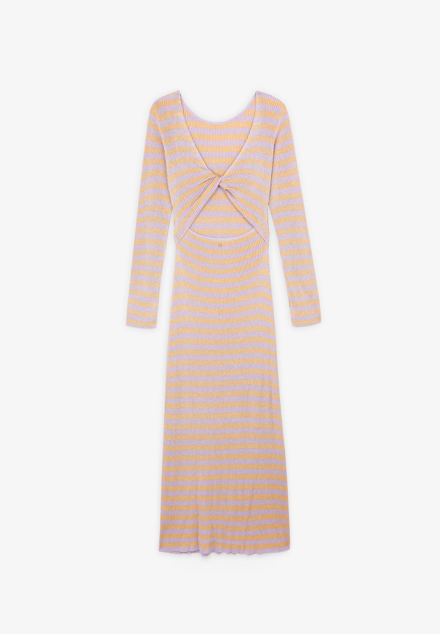 VESTIDO DE NÓ COM FIO METALIZADO