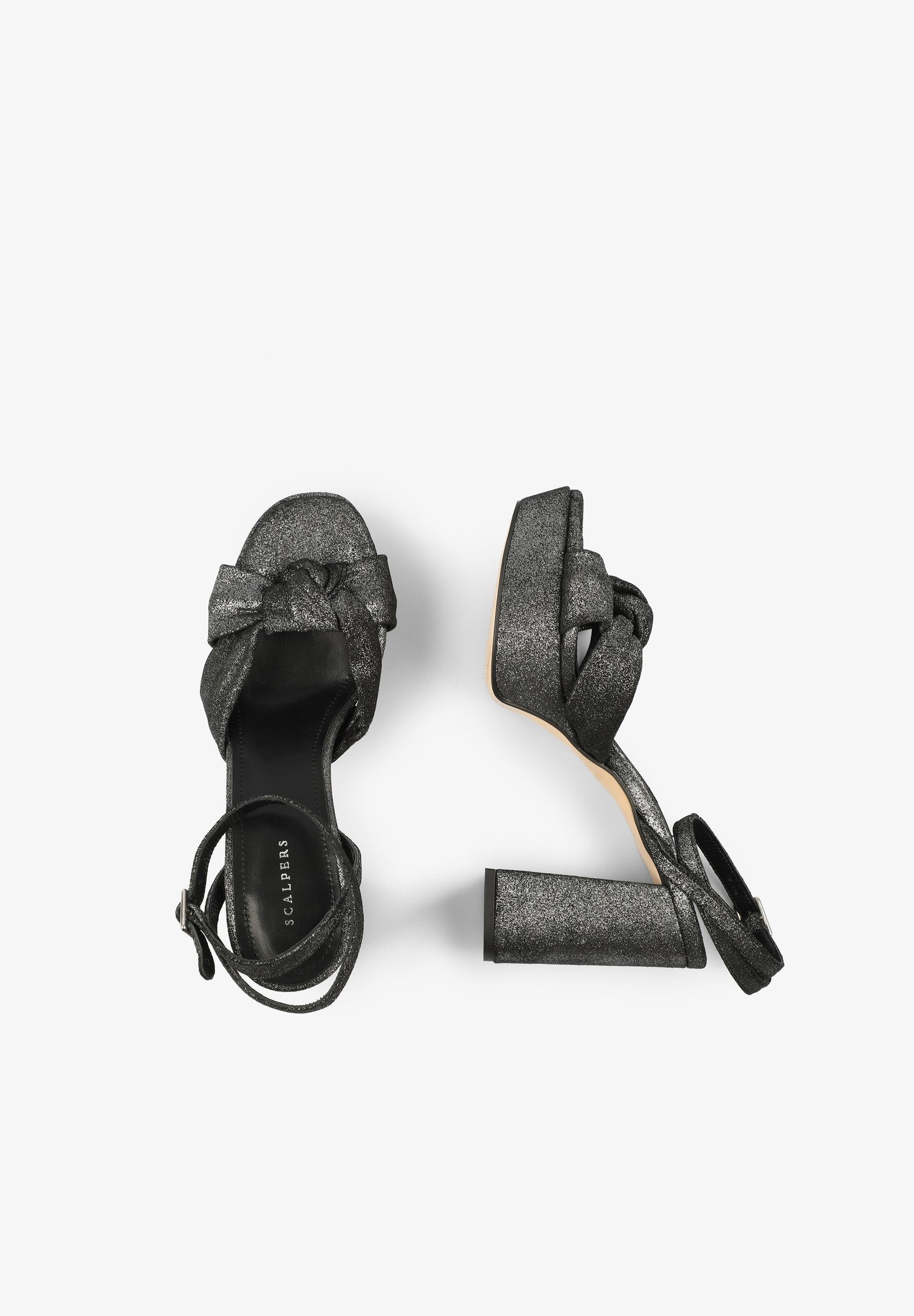 SANDÁLIAS DE TACÃO PLATAFORMA COM NÓ