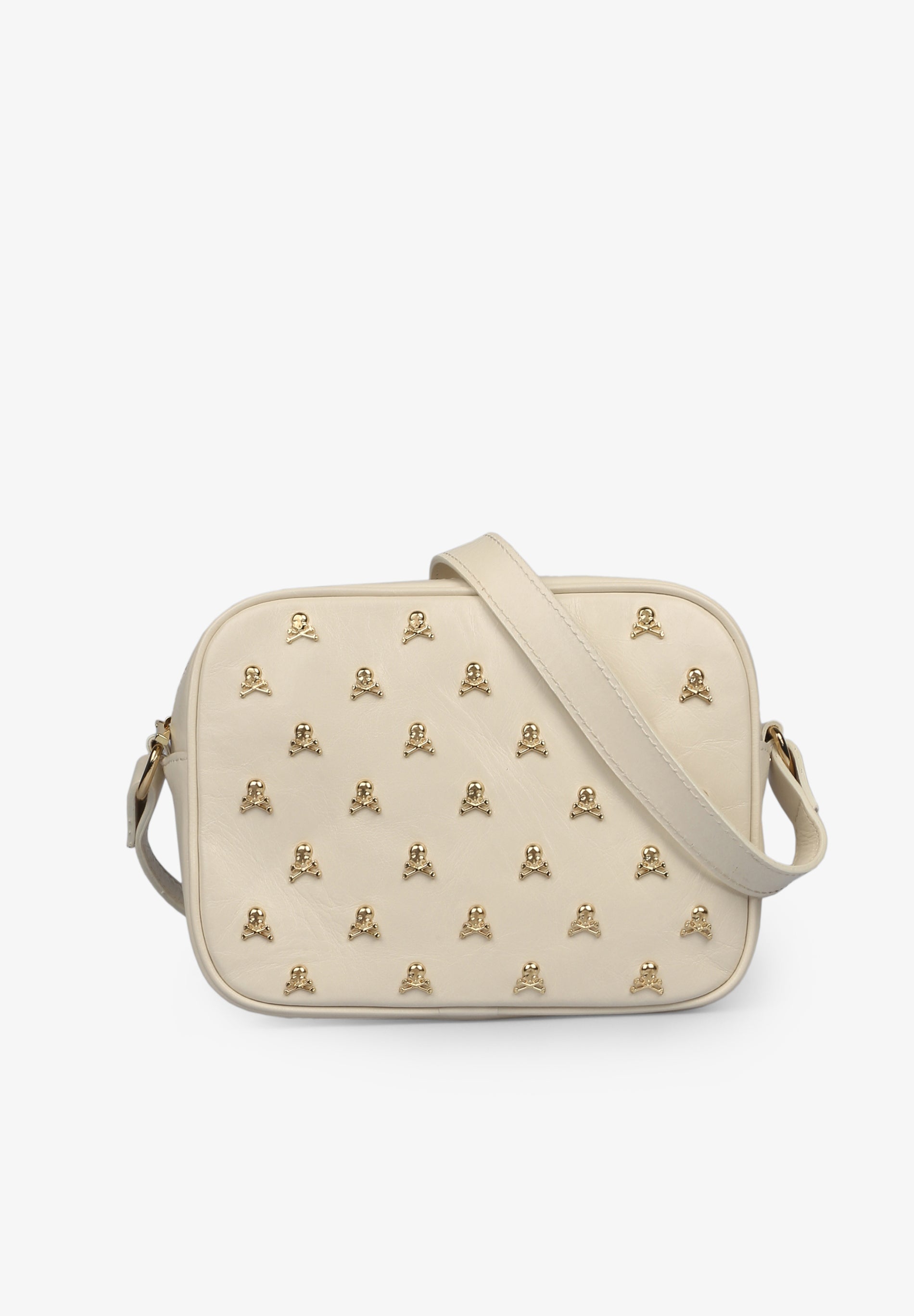 BOLSA A TIRACOLO EM PELE COM LOGO