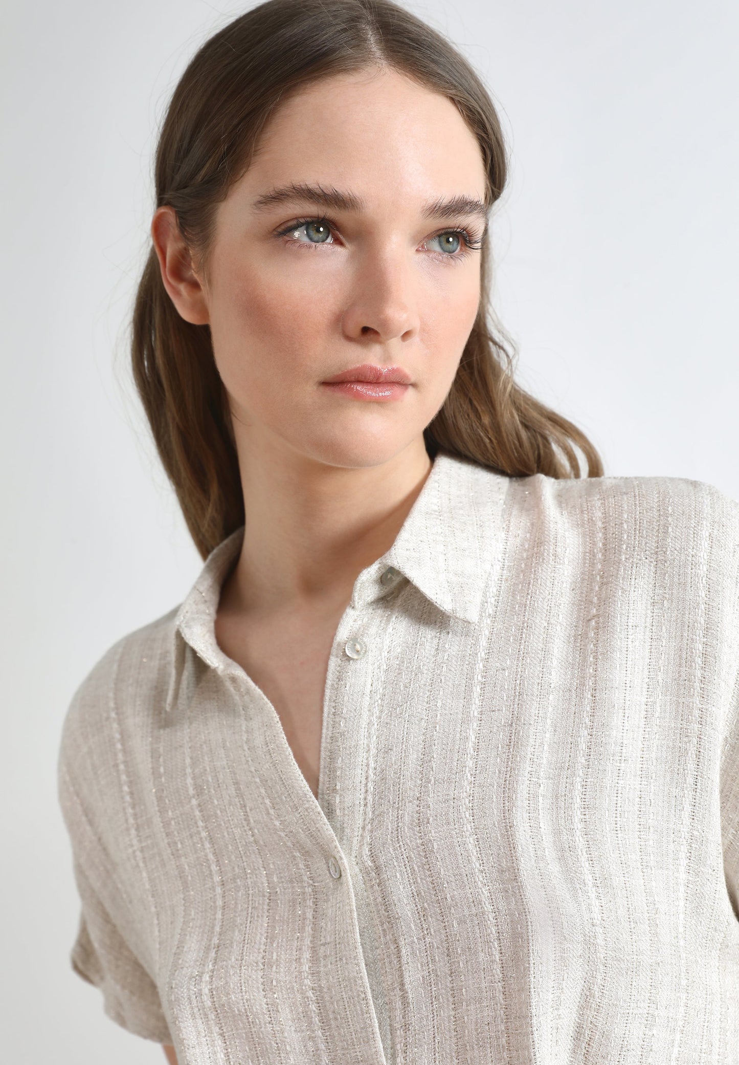 VESTIDO EM LINHO DRAPEADO