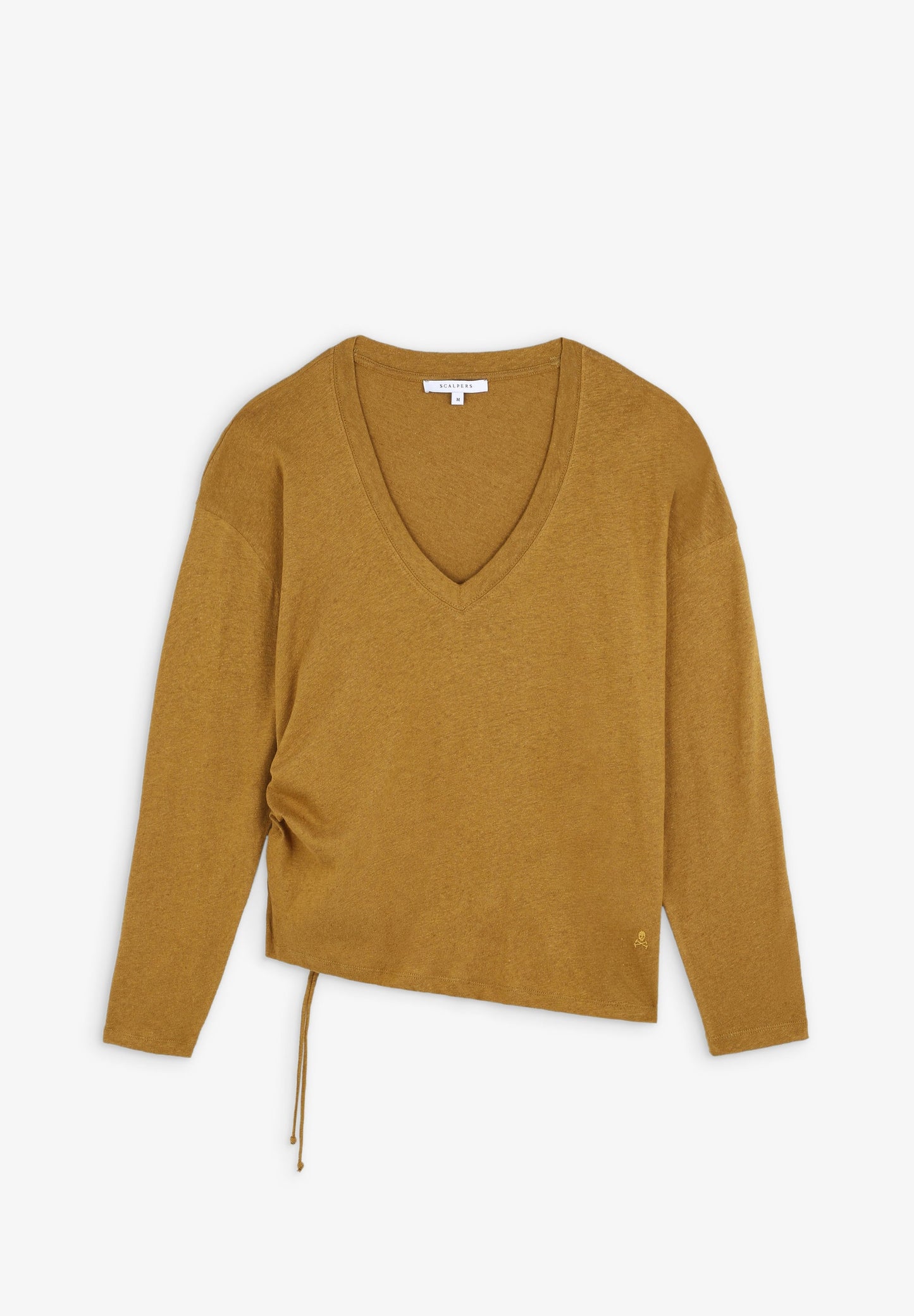 T-SHIRT DE LINHO DE MANGA COMPRIDA