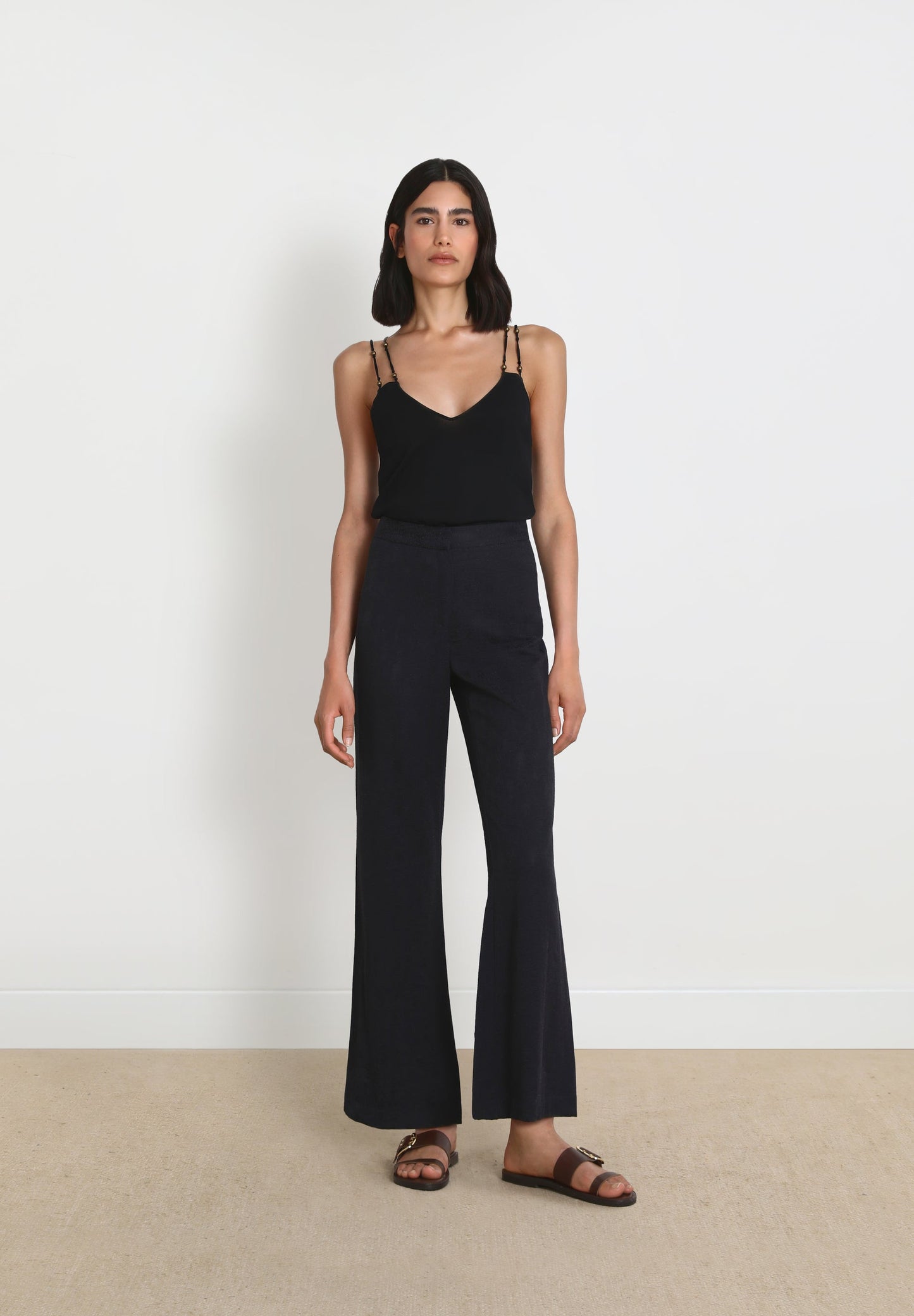 CALÇAS BOCA DE SINO JACQUARD