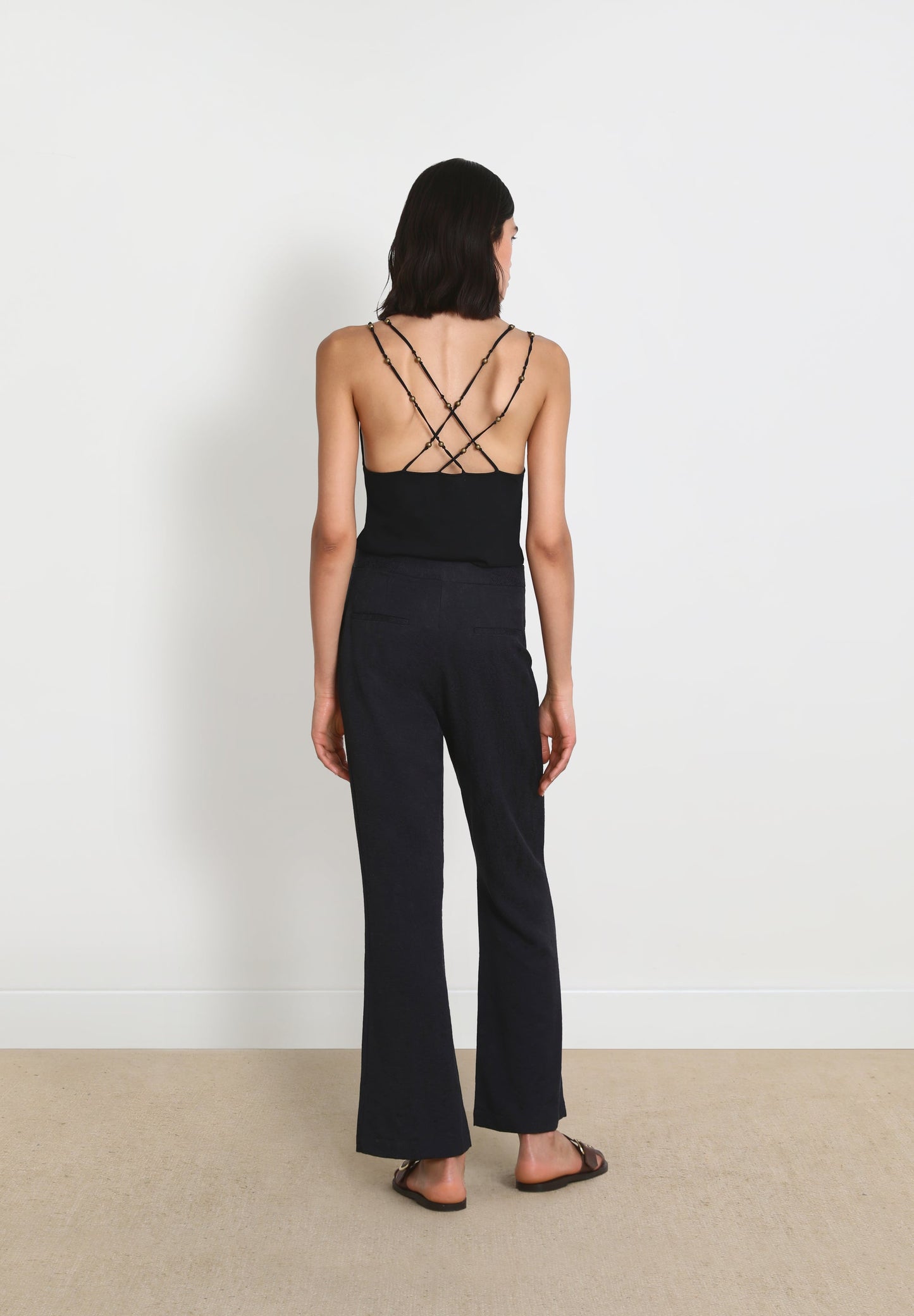 CALÇAS BOCA DE SINO JACQUARD