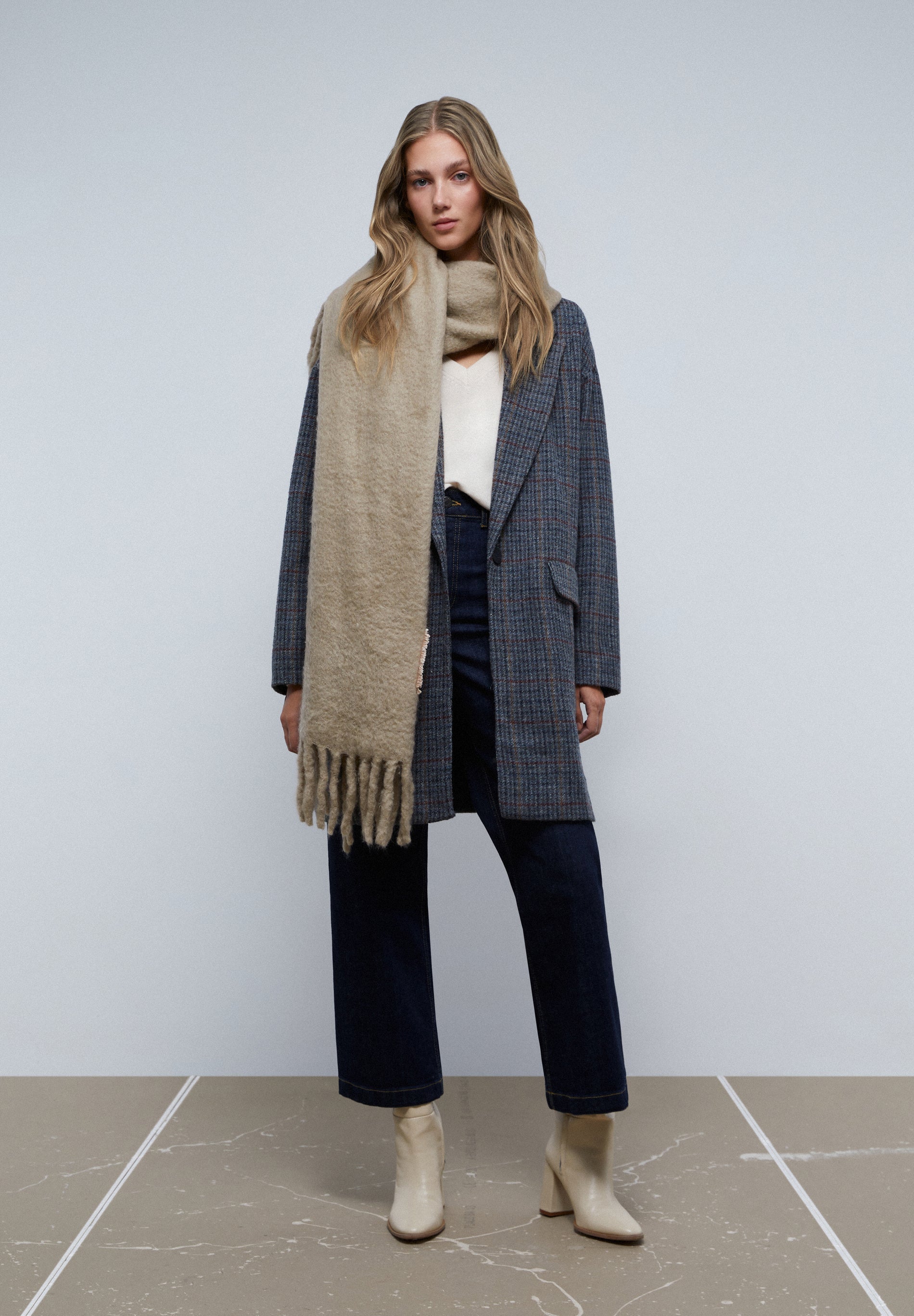 CASACO MIDI PIED-DE-POULE