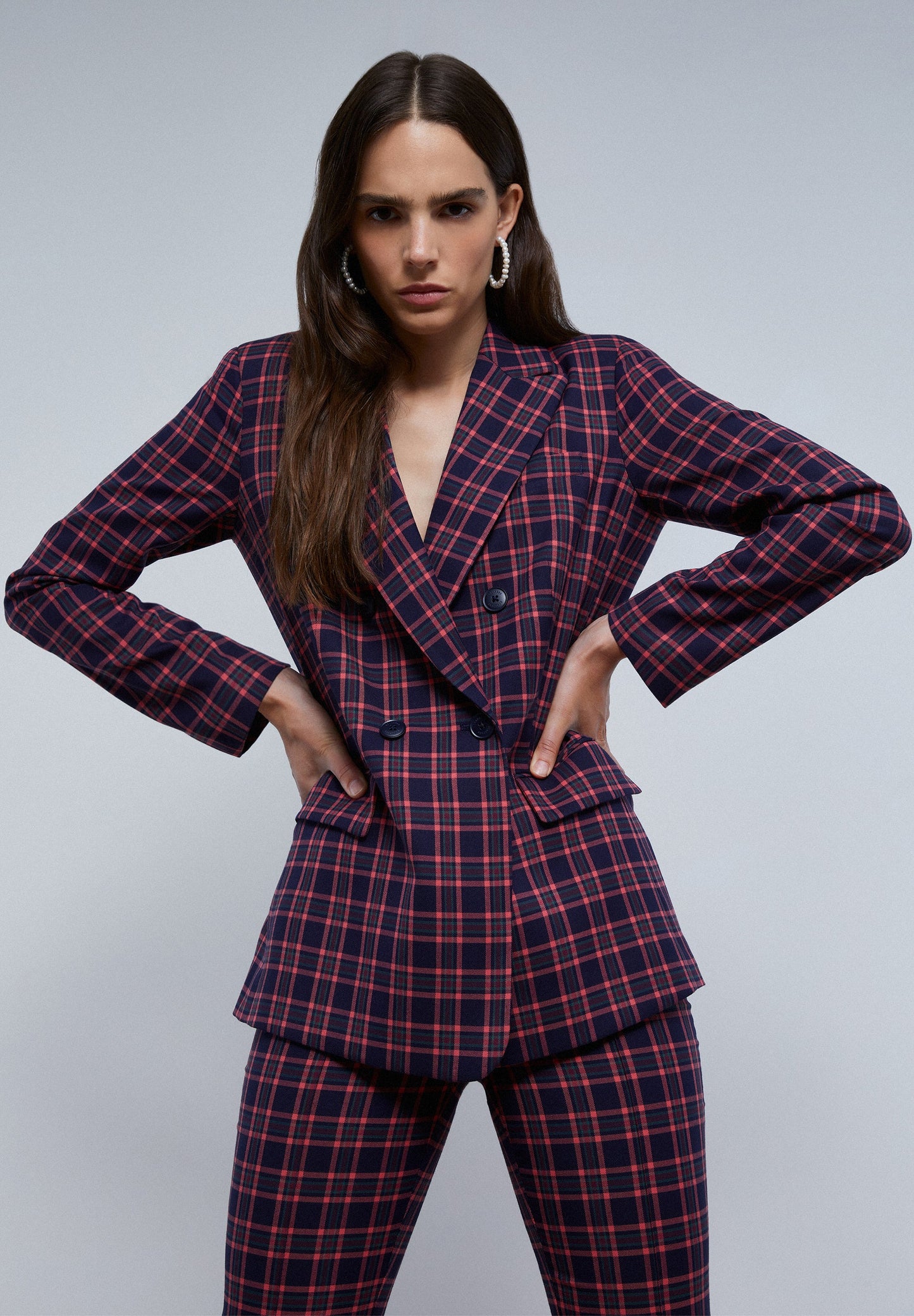 BLAZER XADREZ COM GOLA PONTA DE LANÇA