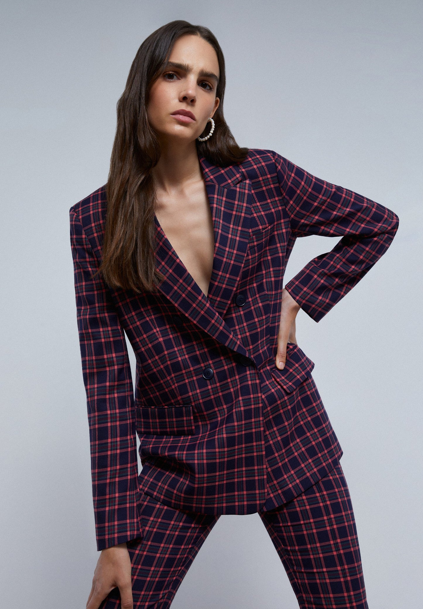 BLAZER XADREZ COM GOLA PONTA DE LANÇA