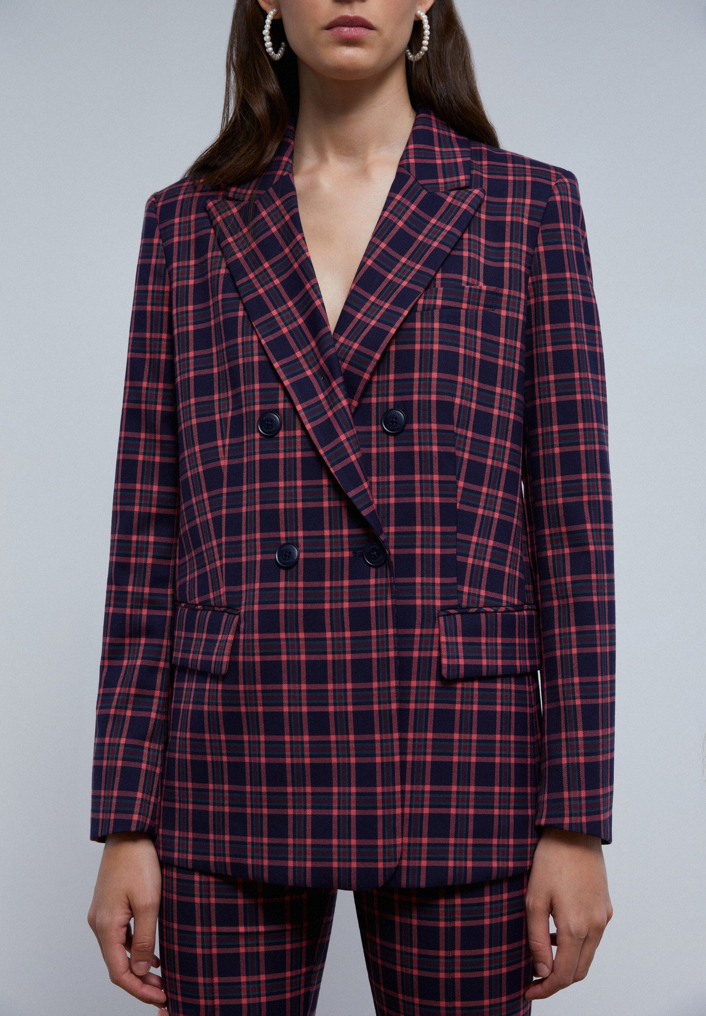 BLAZER XADREZ COM GOLA PONTA DE LANÇA