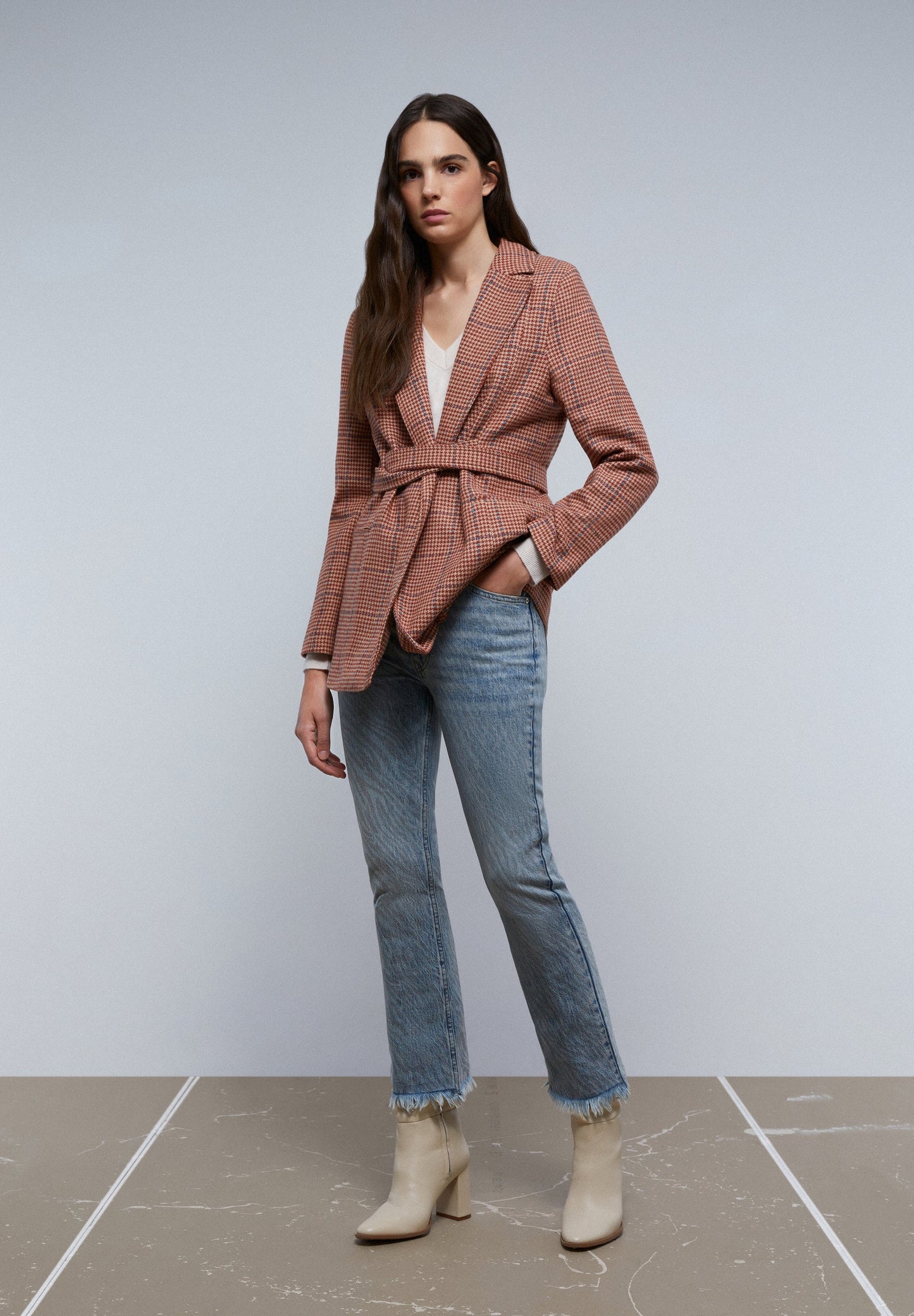 BLAZER DE XADREZ COM CINTO