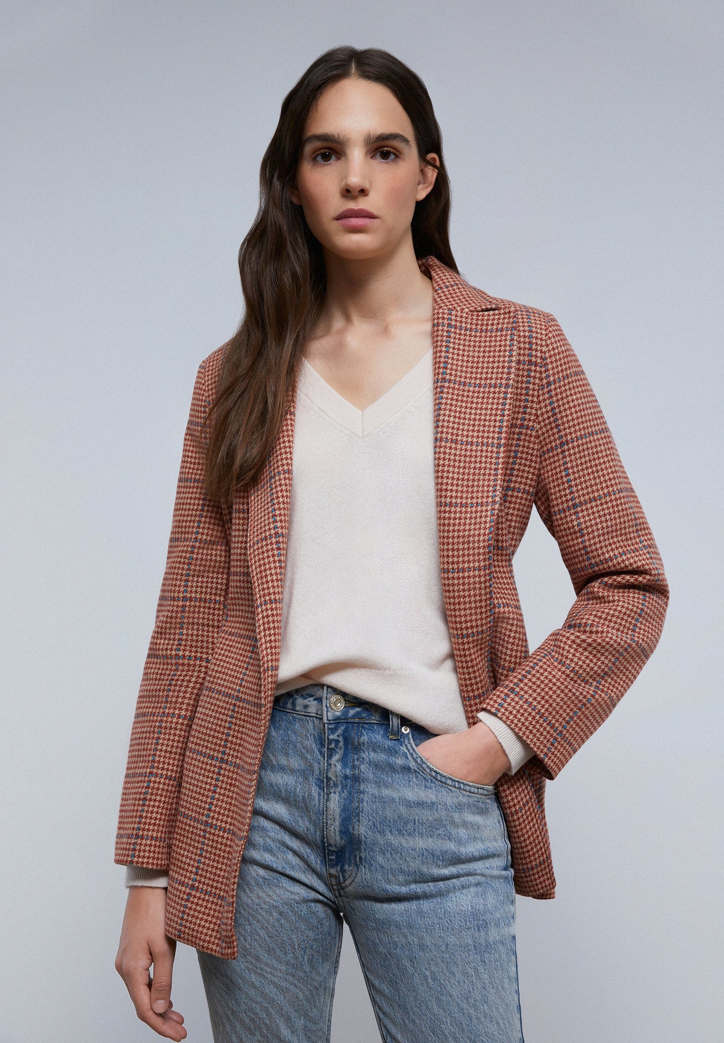 BLAZER DE XADREZ COM CINTO