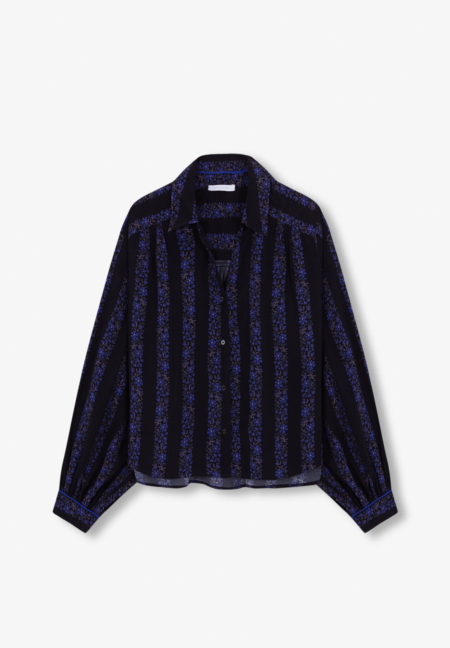 BLUSA ÀS RISCAS FLORAL