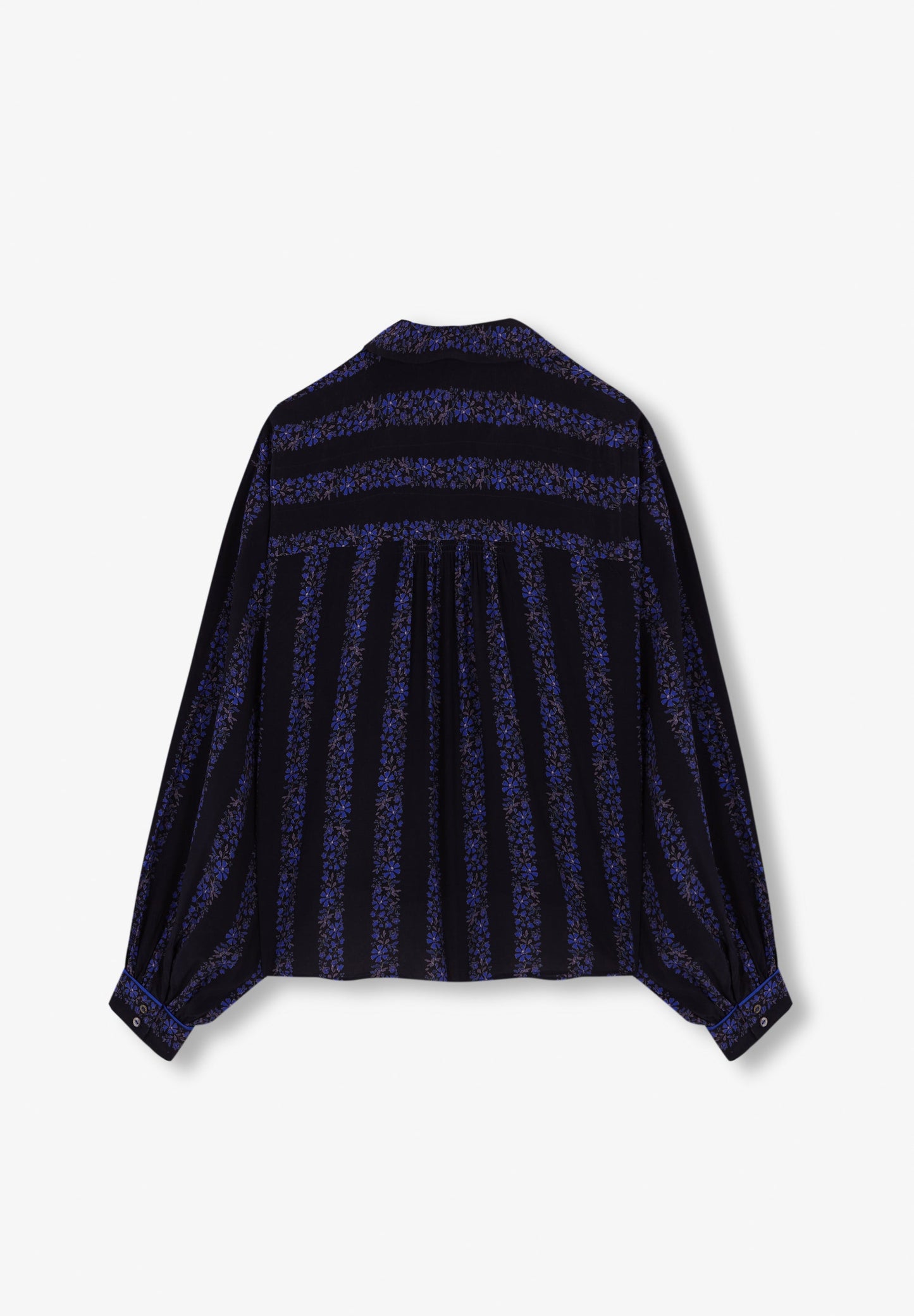 BLUSA ÀS RISCAS FLORAL