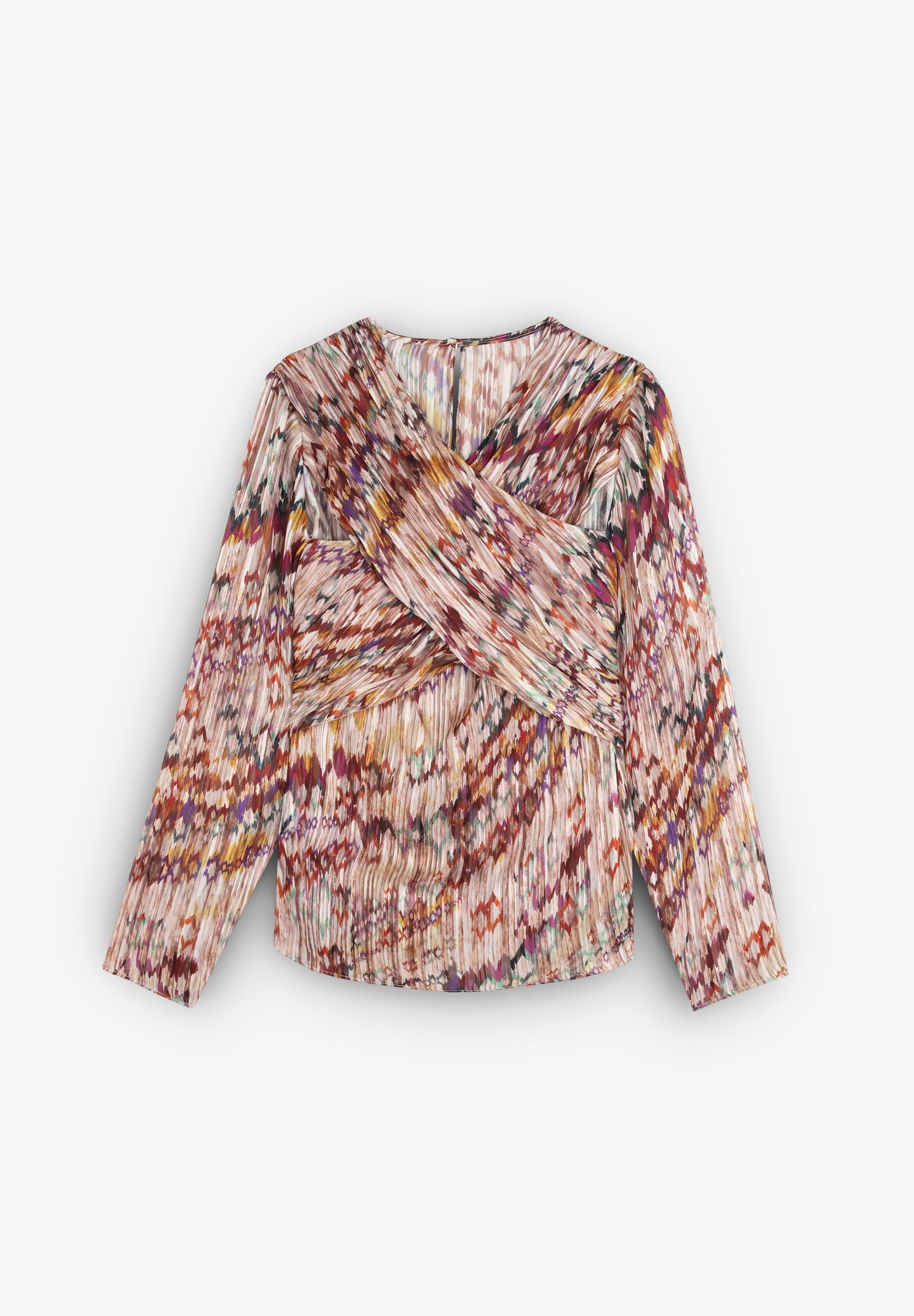 BLUSA PLISSADA COM ABERTURAS