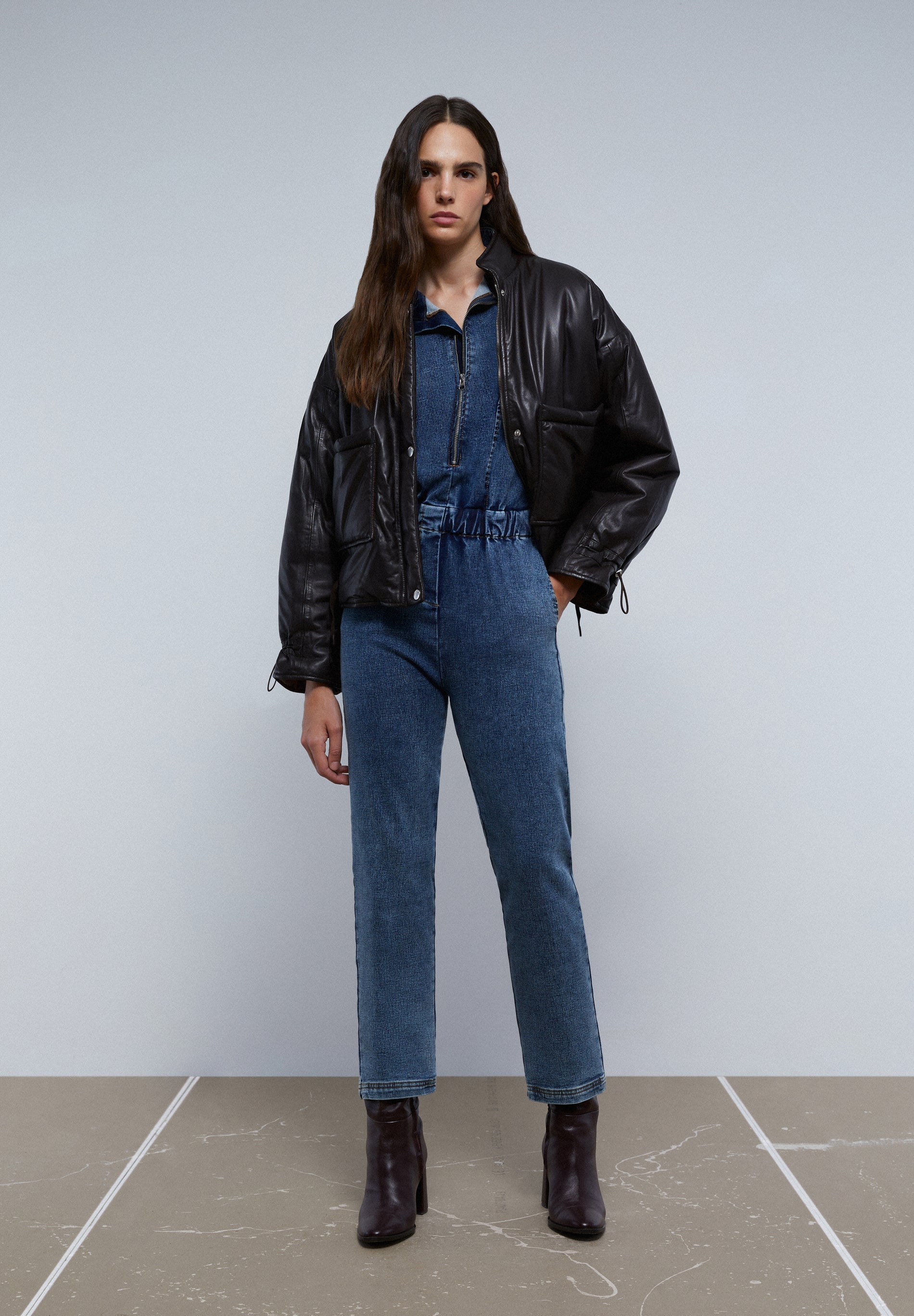 CARDIGAN EM PELE ACOLCHOADO