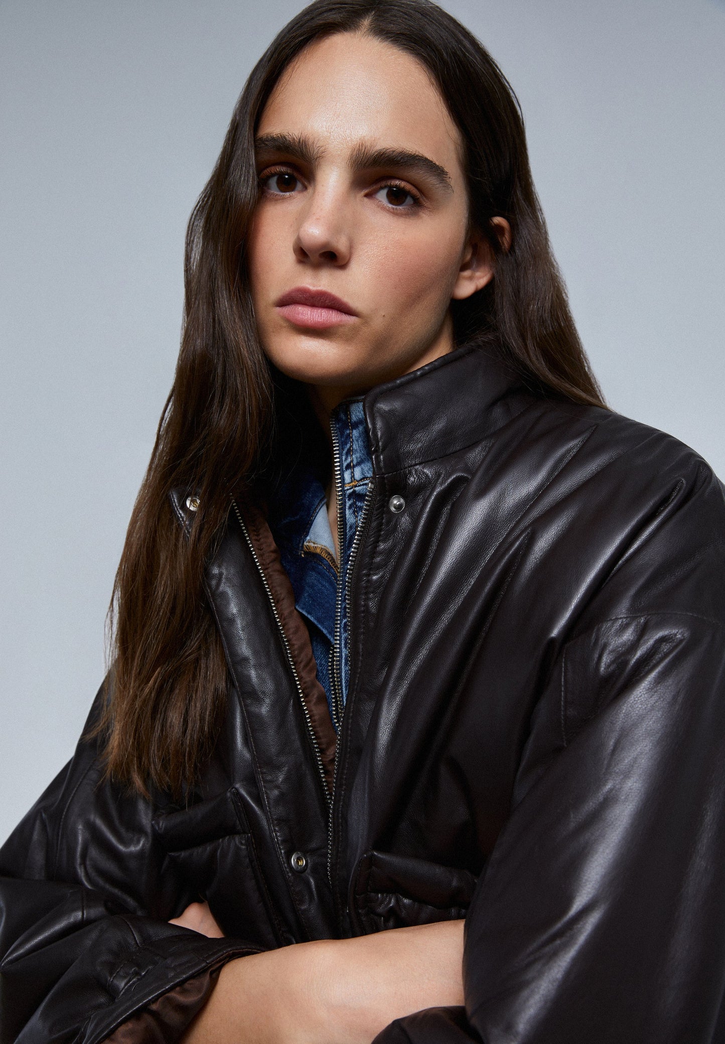 CARDIGAN EM PELE ACOLCHOADO