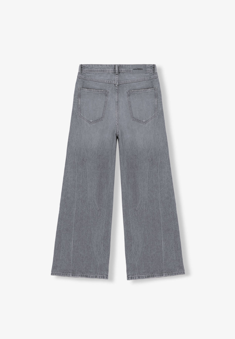 Calças denim culotte menina, Jeans para menina