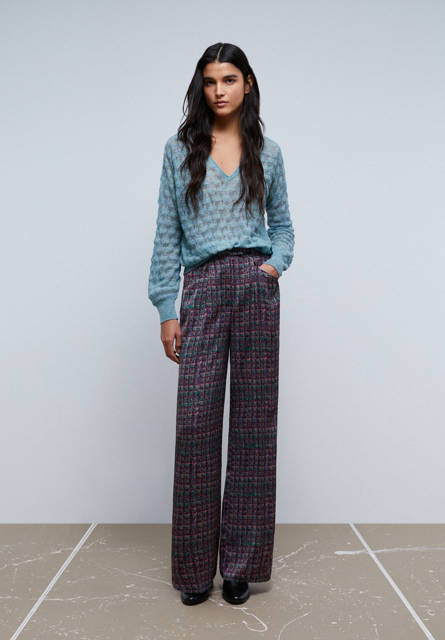 SWEATER DE MALHA COM RENDILHADO