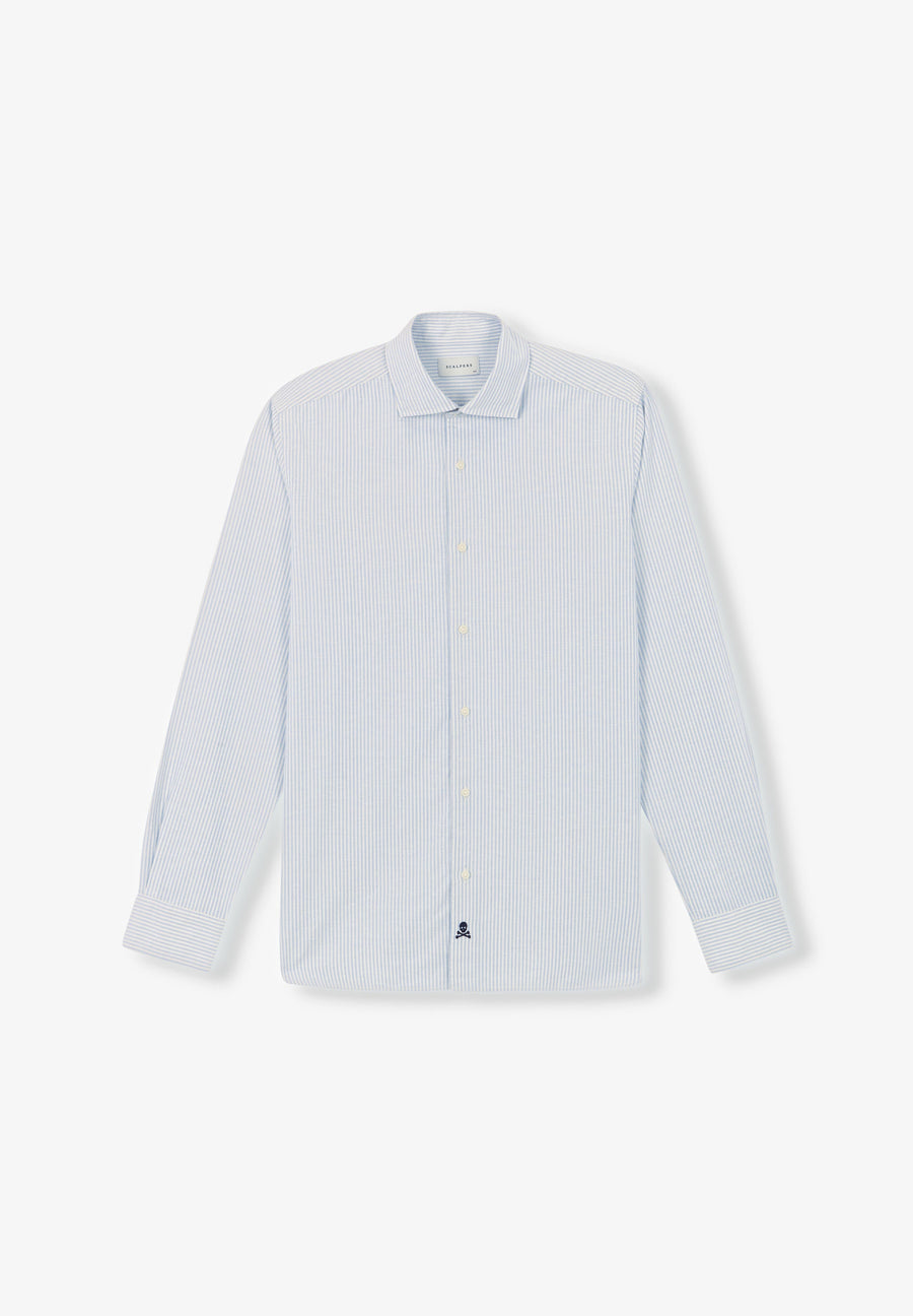 CAMISA DE RISCAS COM SKULL PLACKET