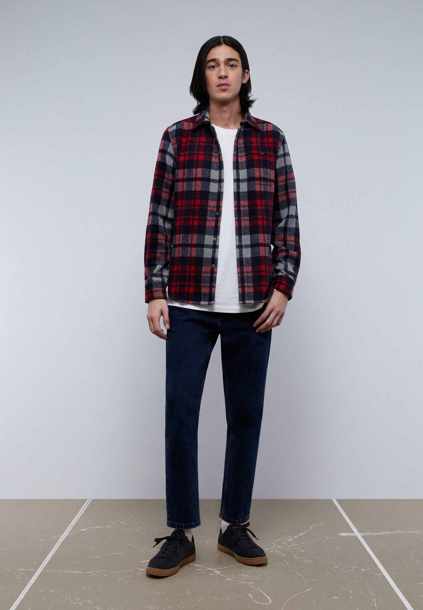 CAMISA COMPRIDA XADREZ EM FLANELA