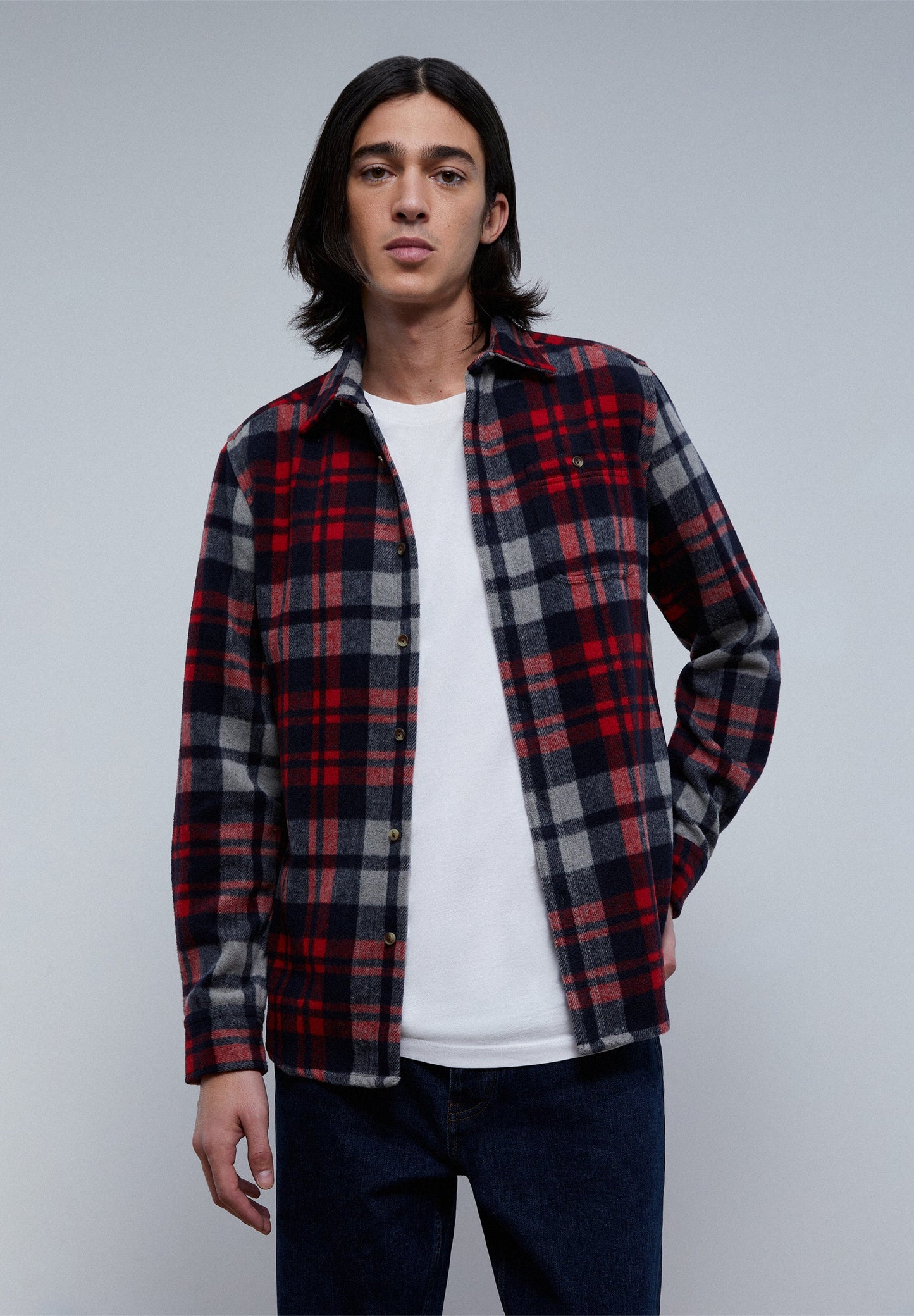 CAMISA COMPRIDA XADREZ EM FLANELA