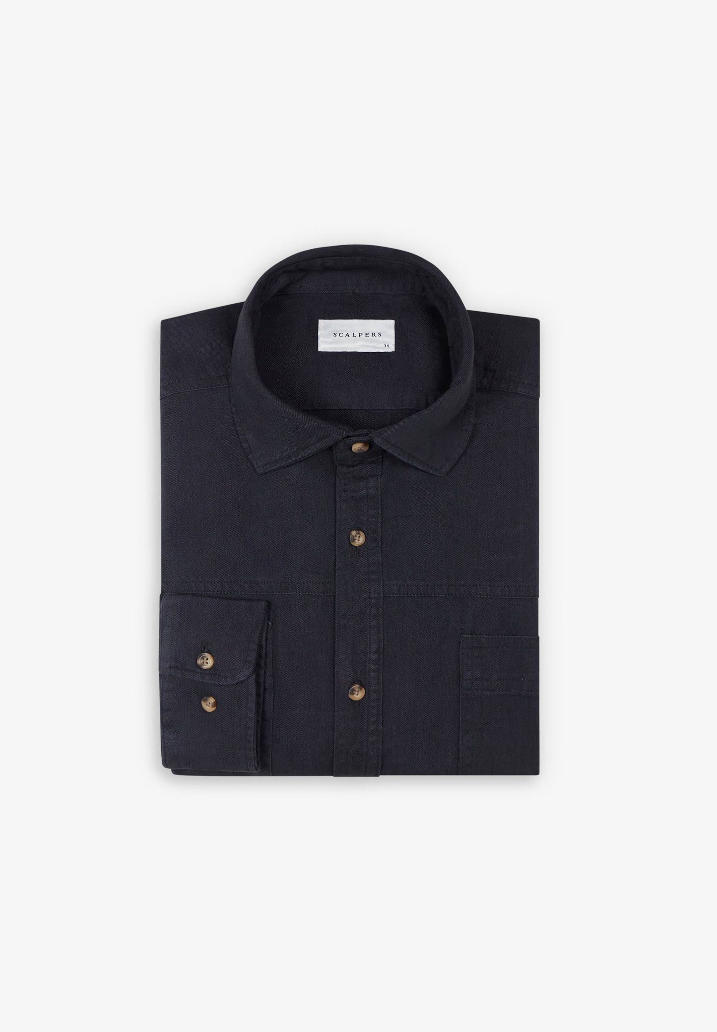 CAMISA DENIM COM BOLSOS