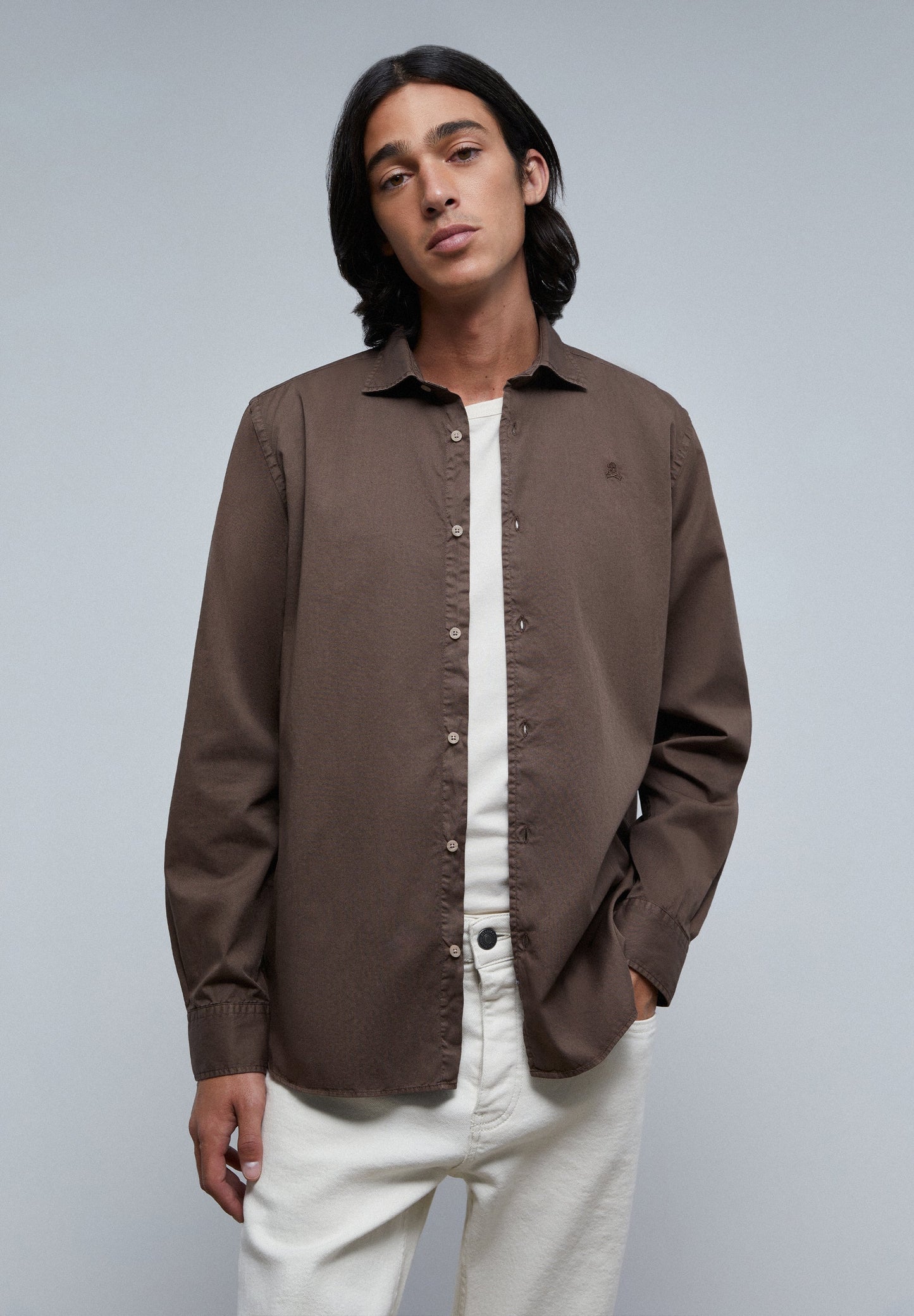 CAMISA DESBOTADA COM SKULL