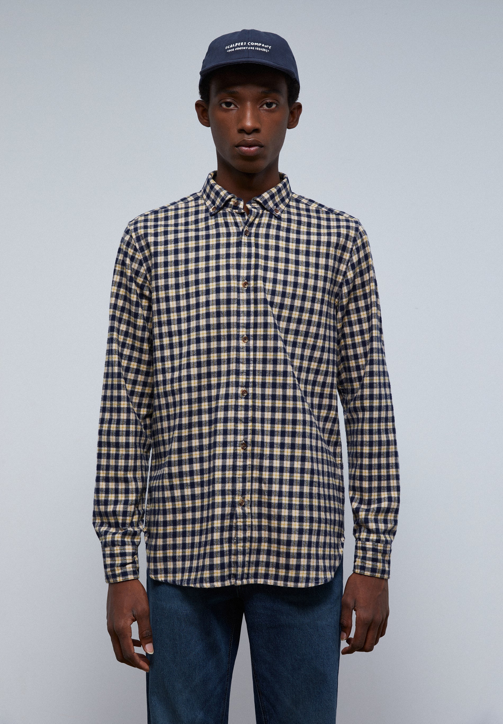 CAMISA XADREZ TARTÃ DE GOLA COM BOTÕES