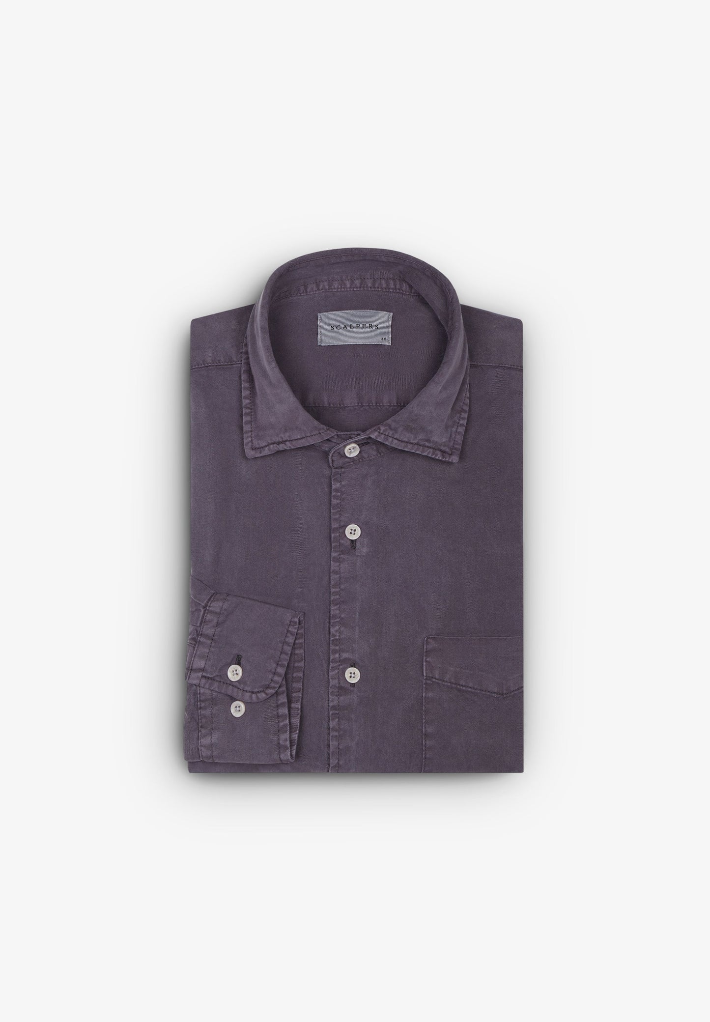 CAMISA EM TECIDO SINTÉTICO COM BOLSO