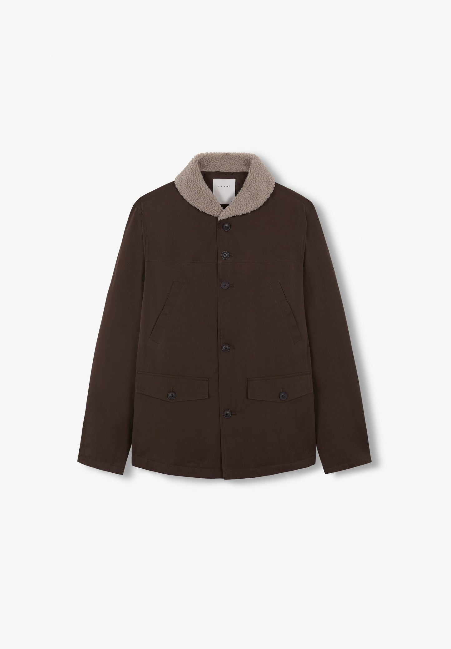 CASACO DE TATO PEACH COM GOLA DE PELO ENCARACOLADO