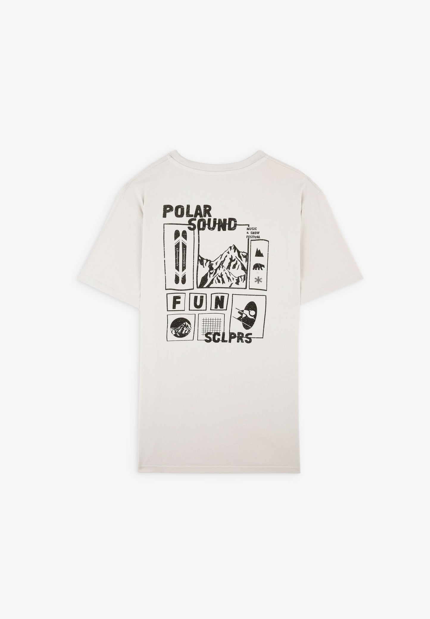 T-SHIRT COM ILUSTRAÇÃO ATRÁS DE POLAR SOUND