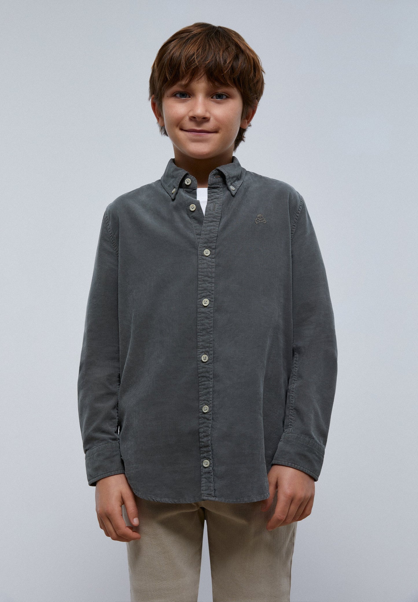 CAMISA BOMBAZINA FINA COM SKULL