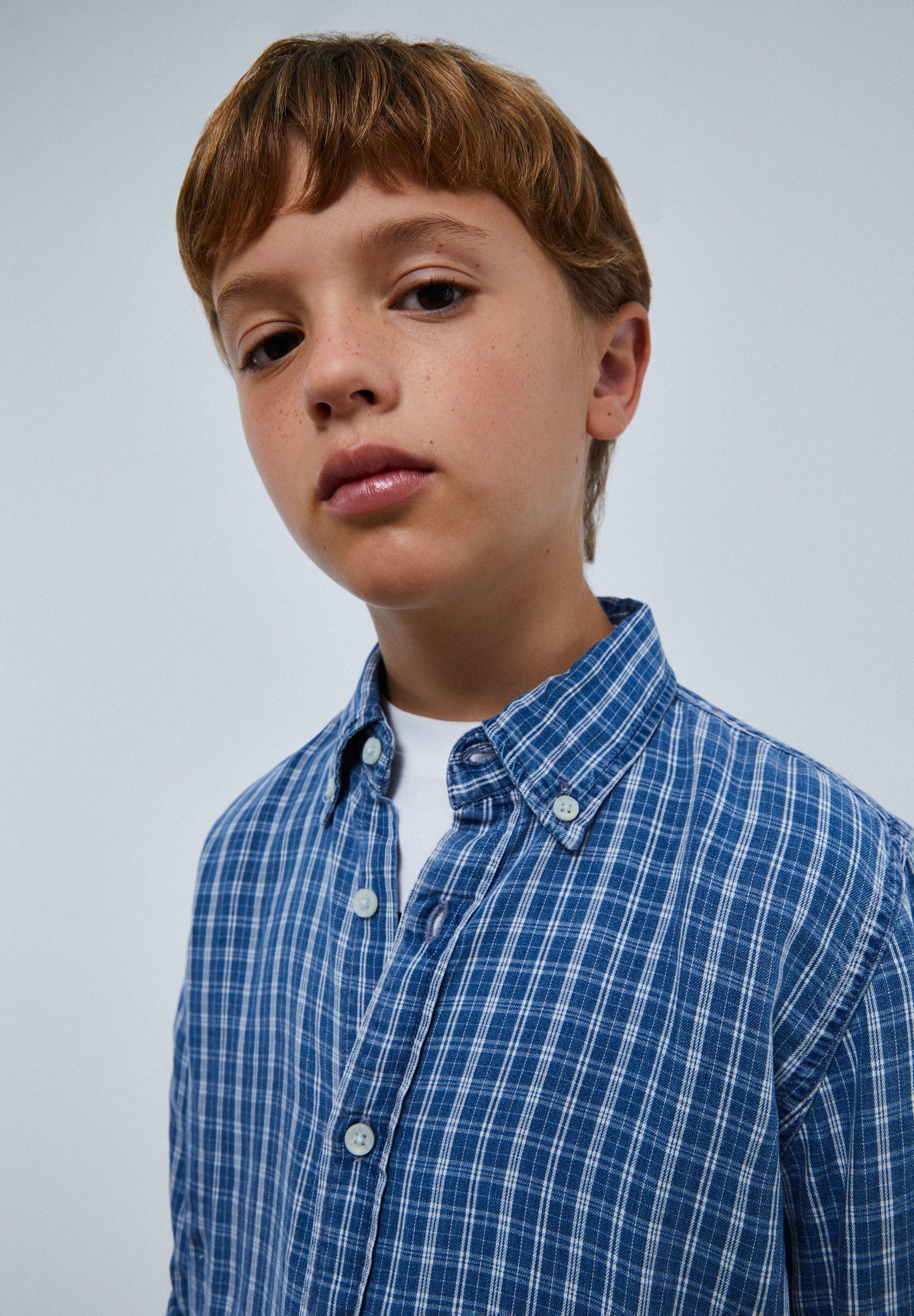 CAMISA DENIM QUADRADOS