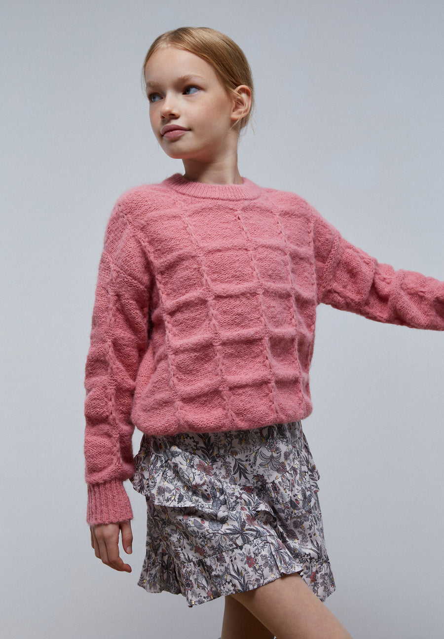 SWEATER COM PORMENOR DE MALHA DE CABO