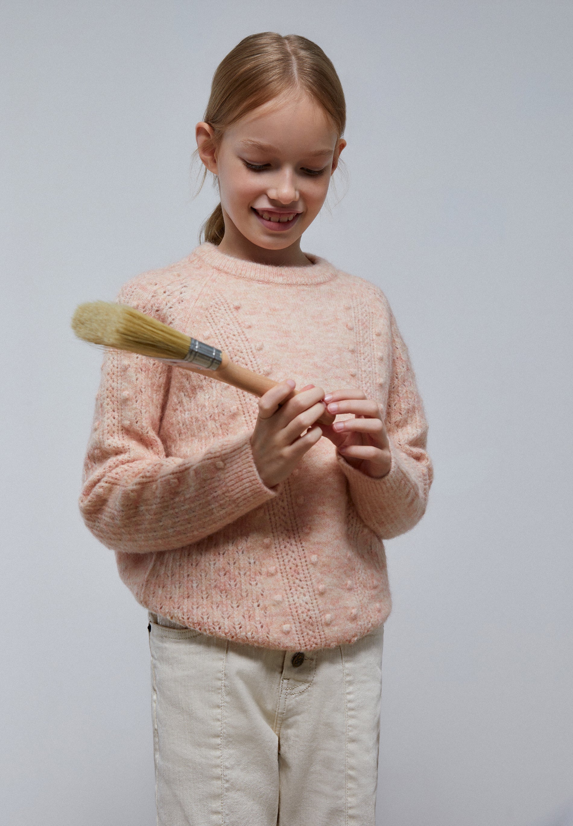 SWEATER DE MALHA COMBINADA