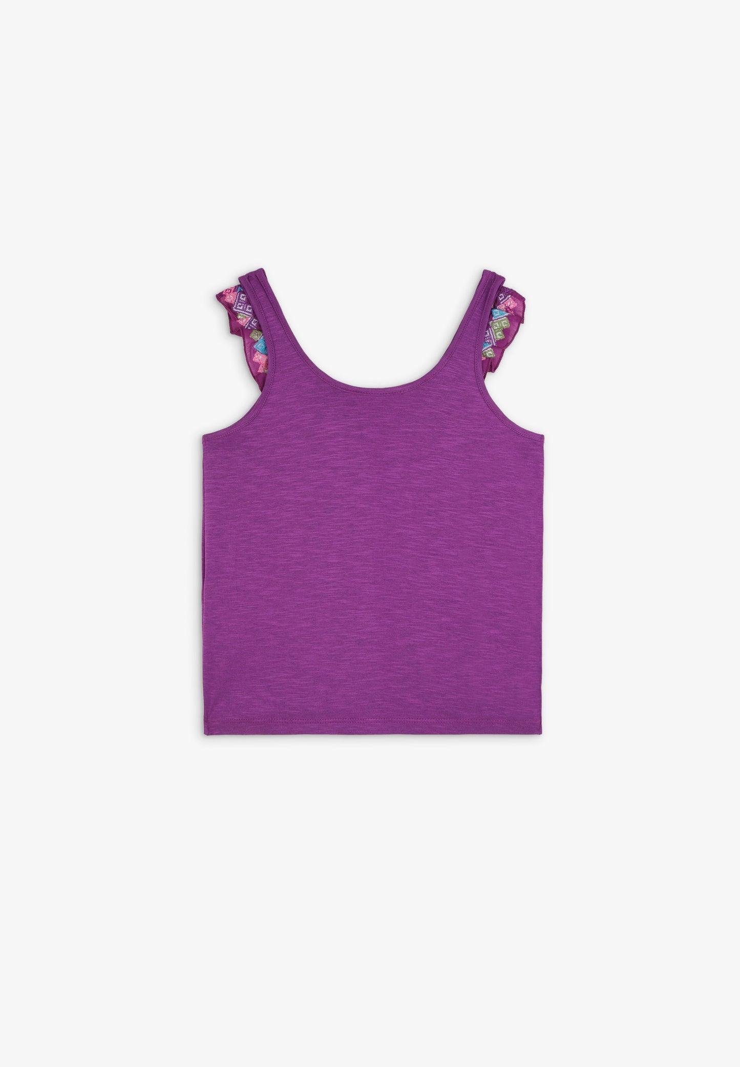 TOP COM FOLHO E BORDADOS